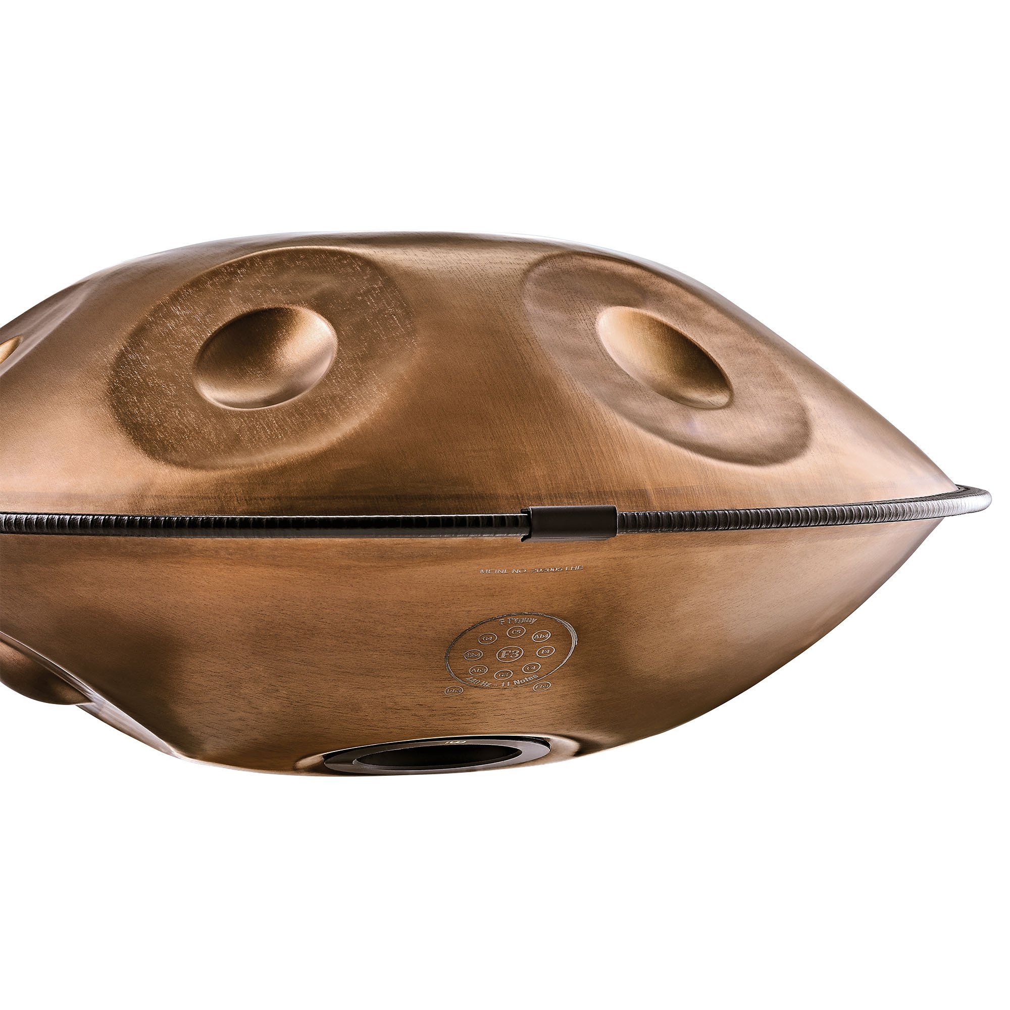 HPSTL110CU - Sensory Handpan, Edelstahl, F Pygmy, 11 Töne, 440 Hz, Vintage-Kupfer
