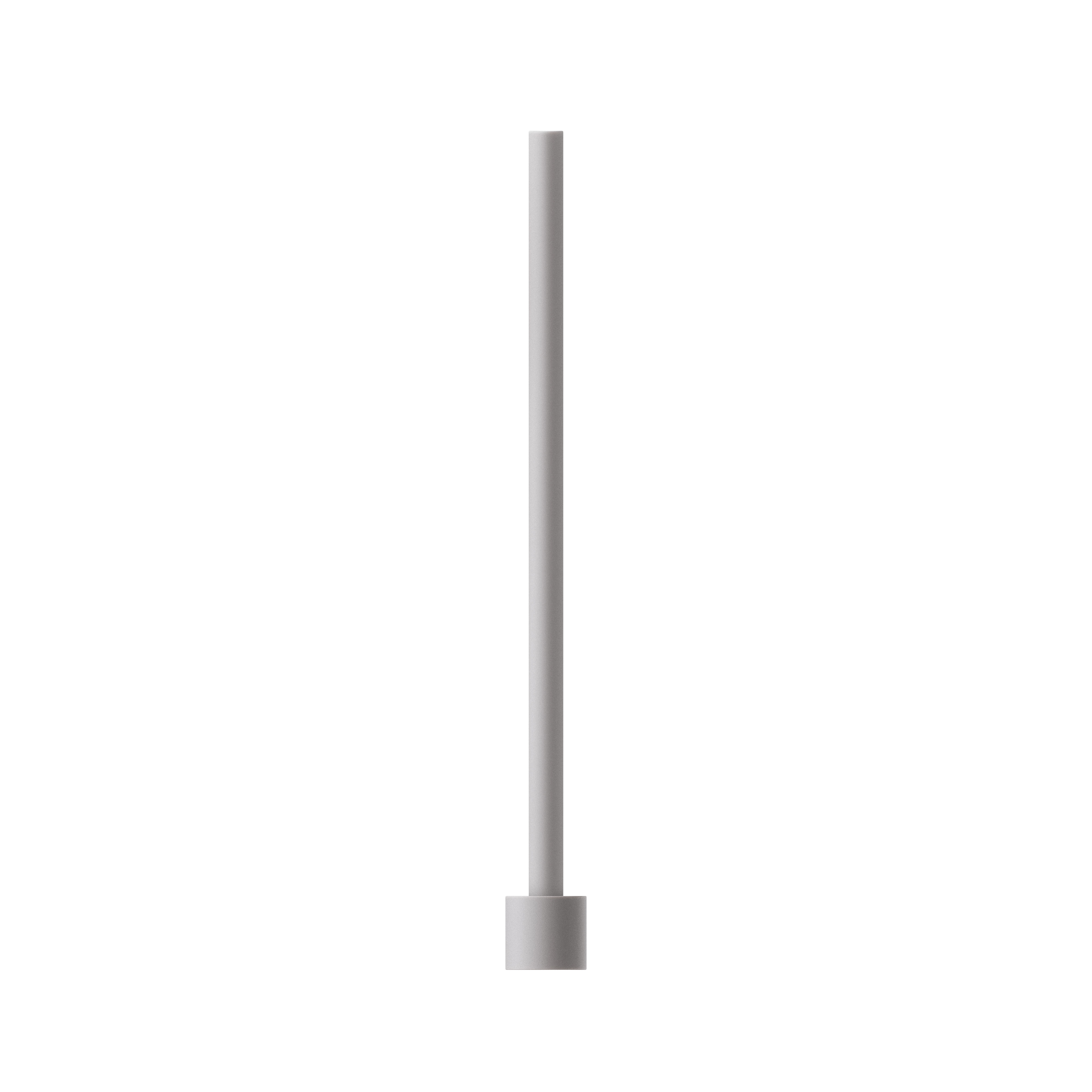Metallstange, zylindrischer Sockel, grau