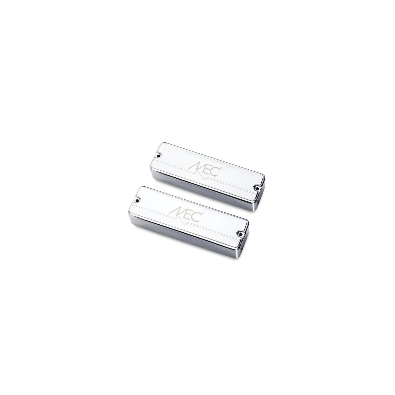 Soapbar Humbucker Bass Pickup Set, Metal Cover, 5-String - Chrome 