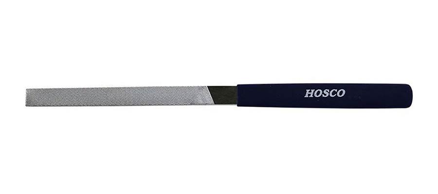 Sattel- und Nussfeile , 100mm Schneidenlänge, 'non-clog' beschichtet, Vierkant