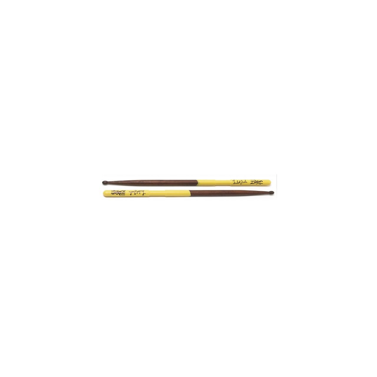 Trilok Gurtu Artist Series Drumsticks, Nussbaum, Dip gelb