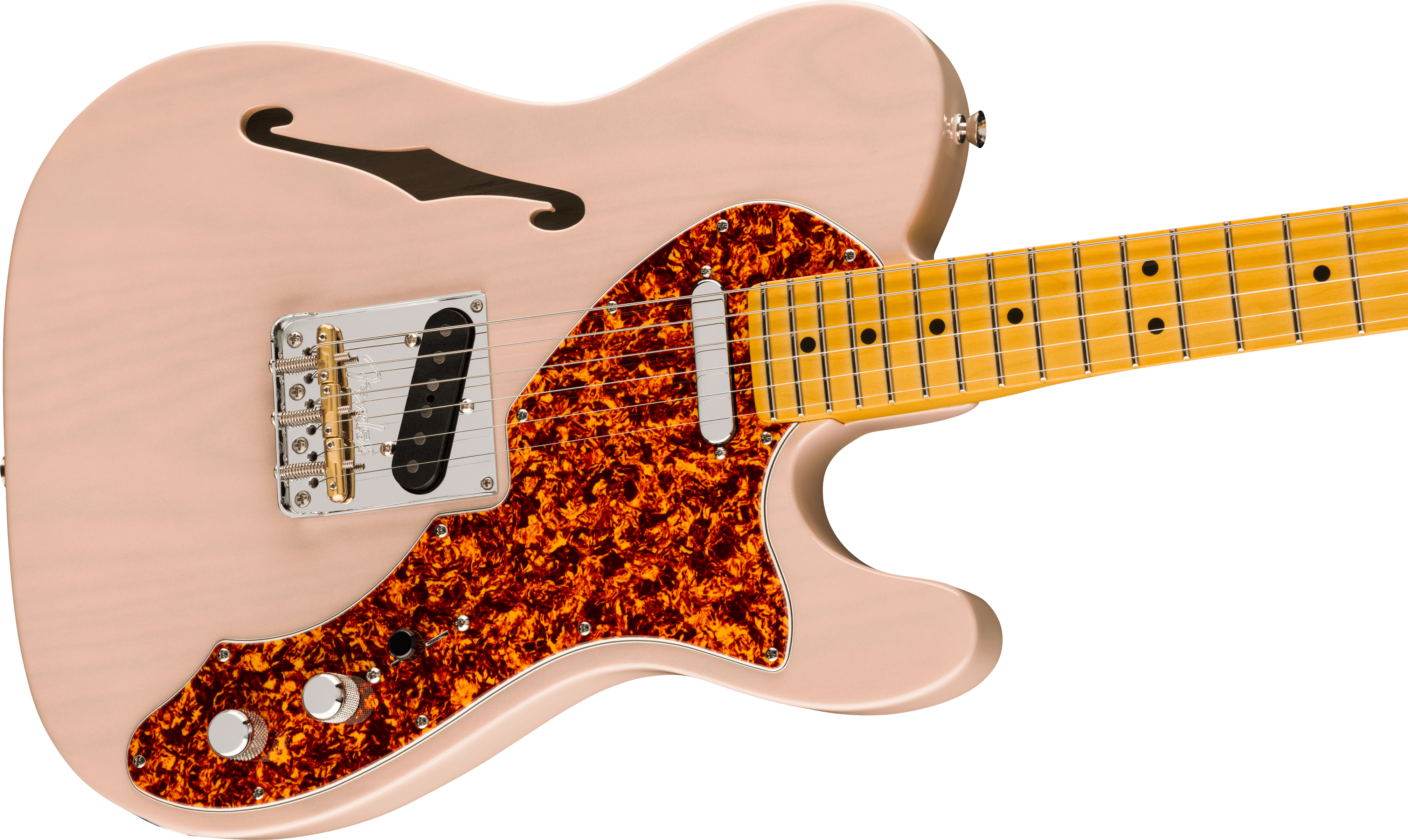 American Professional II Telecaster® Thinline, Maple Fingerboard, Transparent Shell Pink