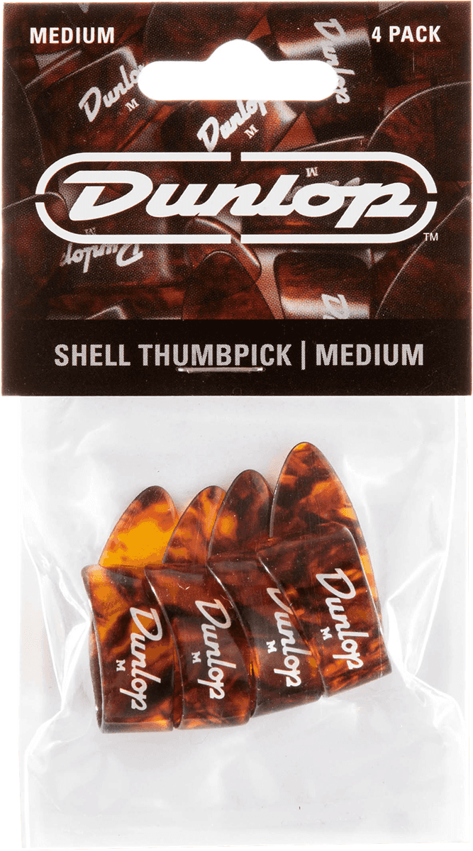 Shell Thumbpicks, Medium, 4er Pack