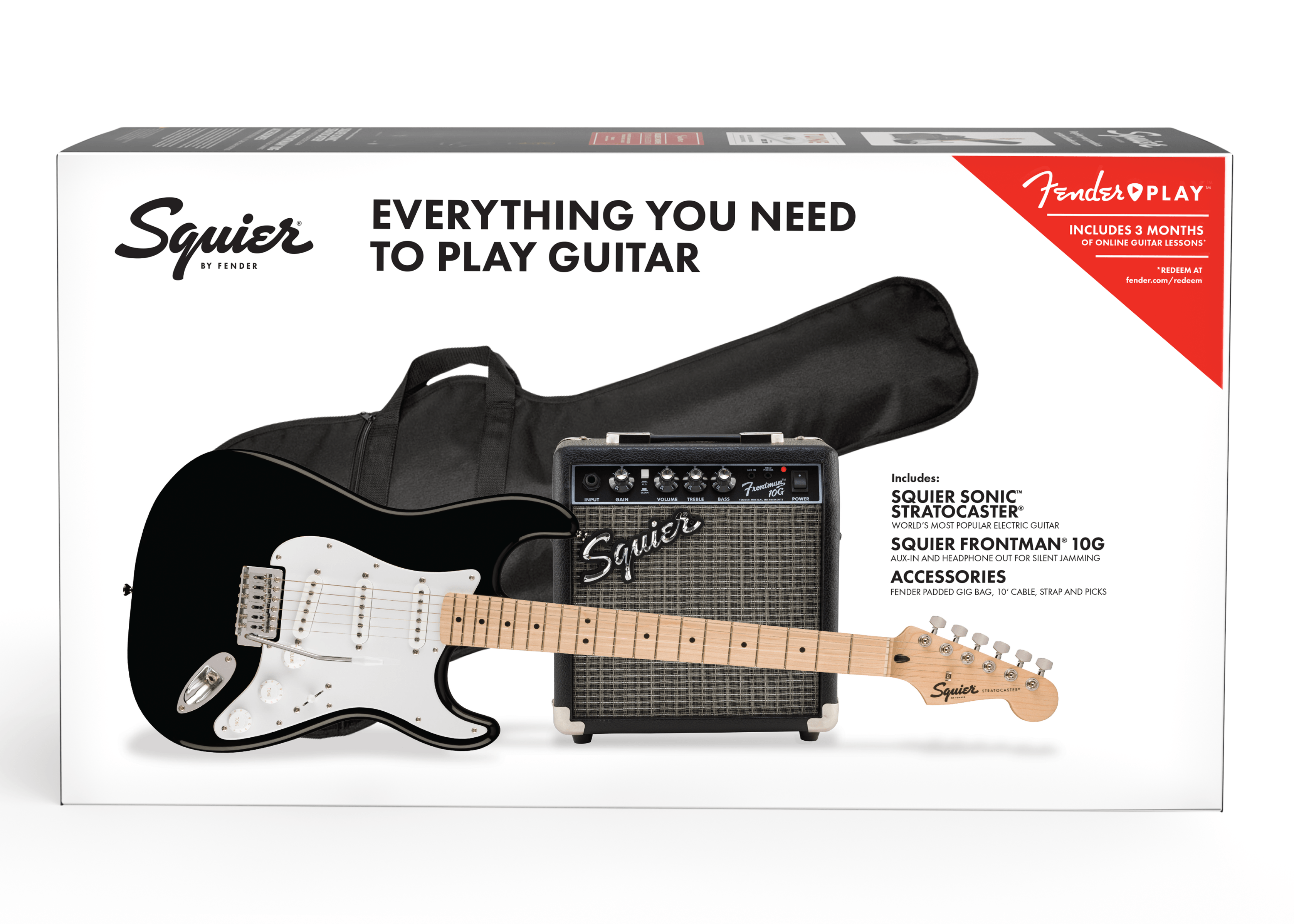 Stratocaster Pack mit Gigbag & Verstärker