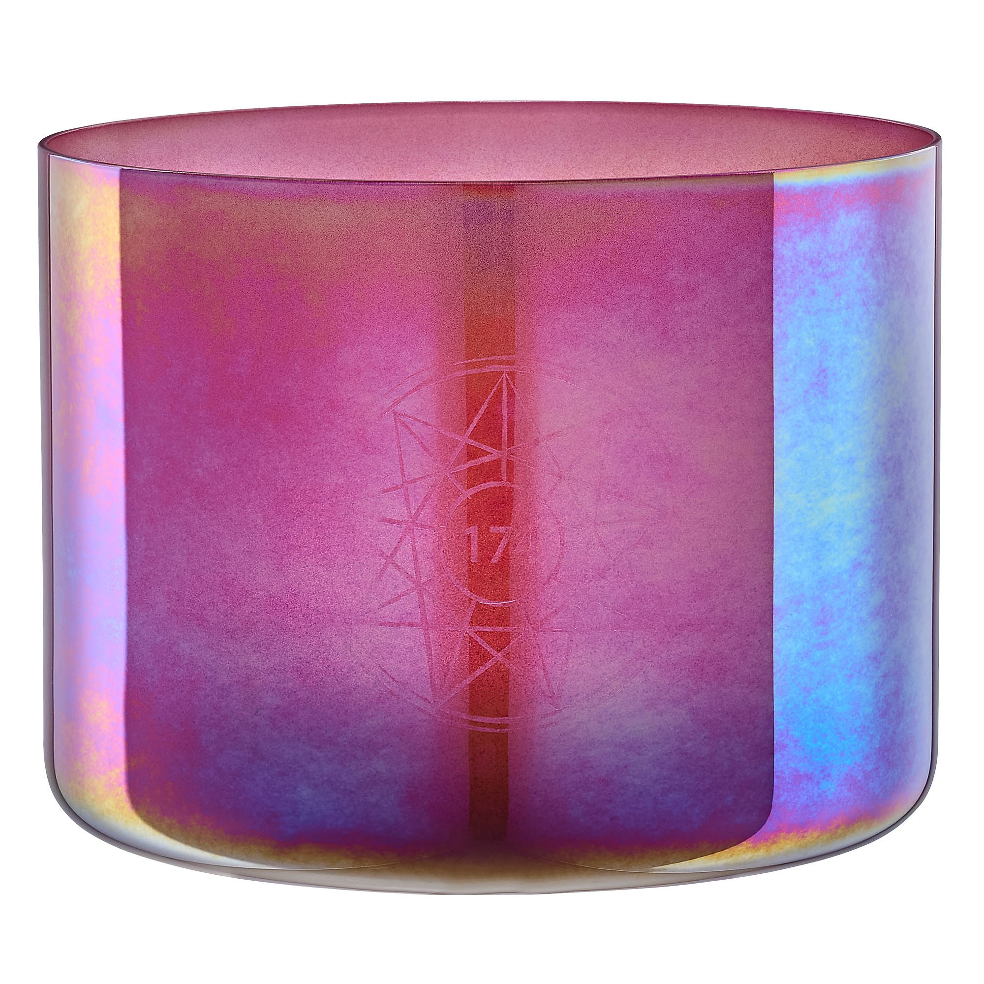 8" Essence Solfeggio Crystal Singing Bowl 174 Hz, Brandy Rose