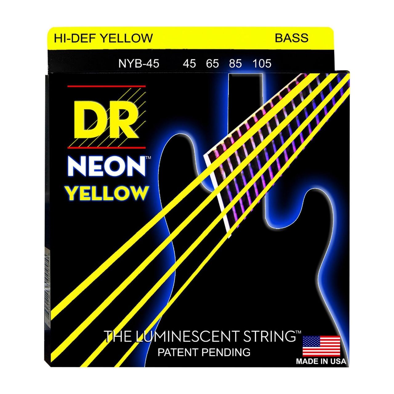 Hi-Def Neon Bass-Saitensatz Yellow 045-105