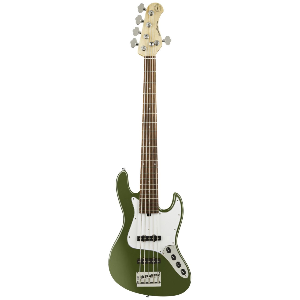 MetroExpress 21-Fret Vintage J/J Bass - Solid Sage Green Metallic High Polish 