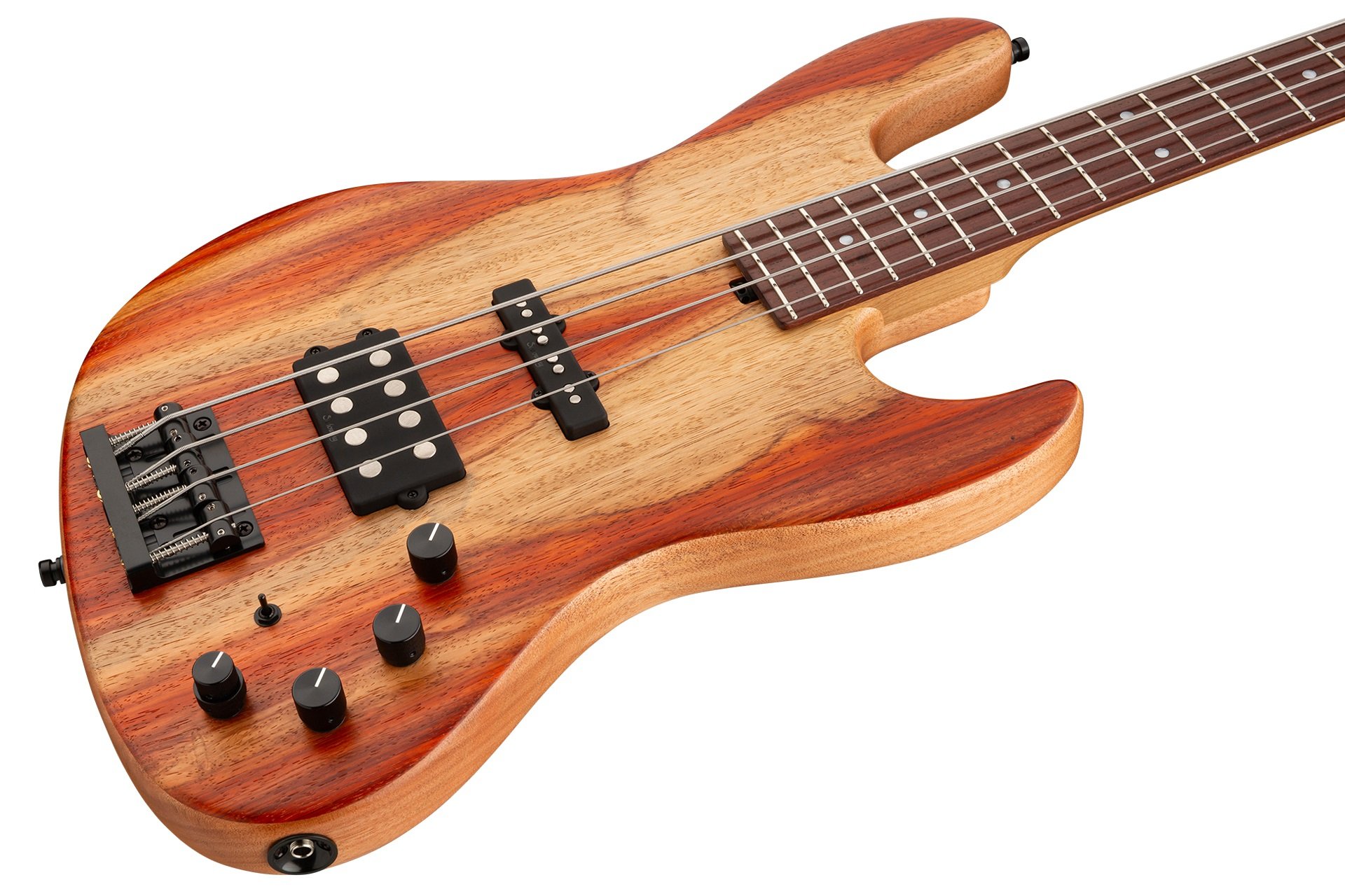 MasterBuilt 21-Fret Standard M/J Bass, Limited Edition 2024, 4-String - Natural Transparent Satin