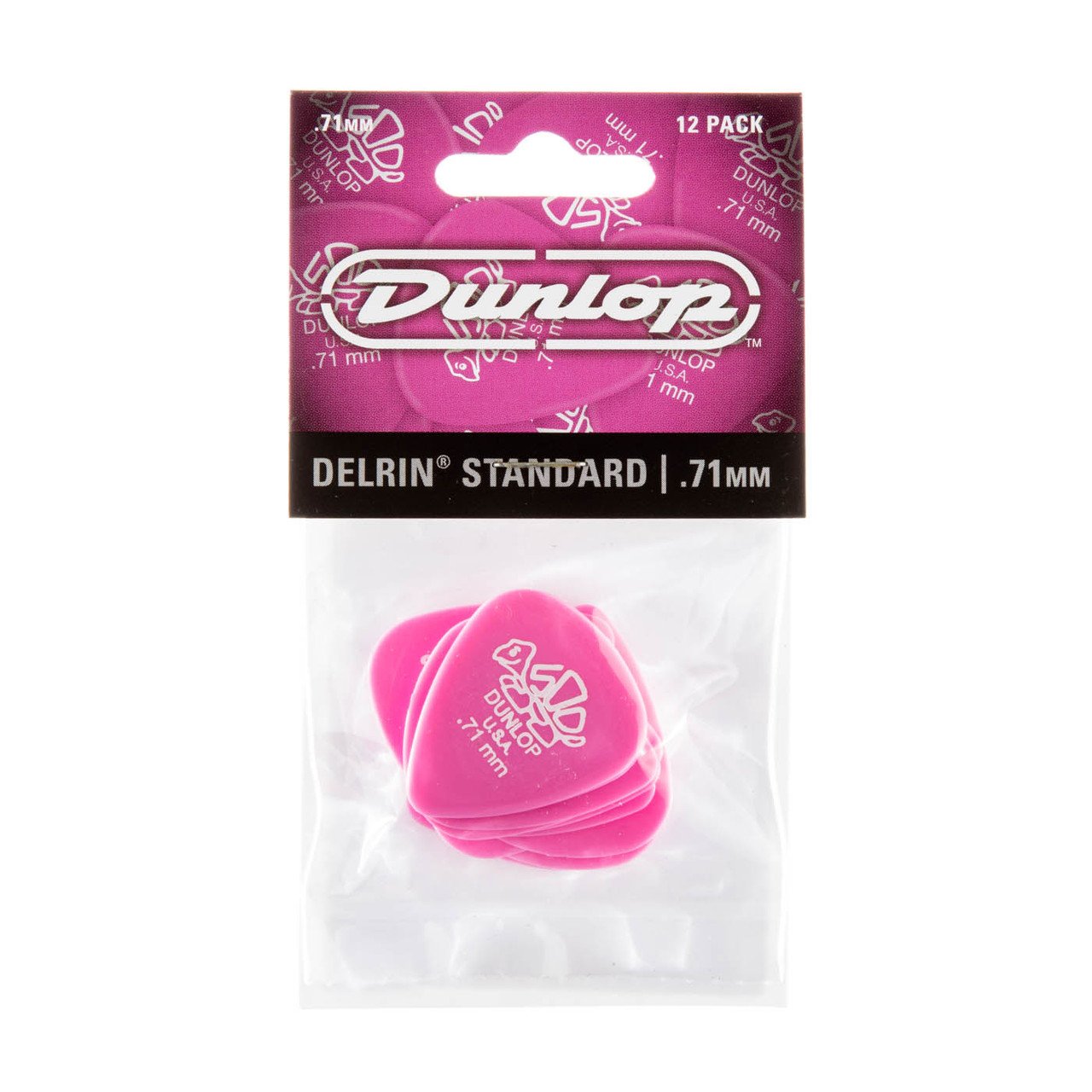 Delrin 500 Standard Players picks 12 Stück rosa 0,71