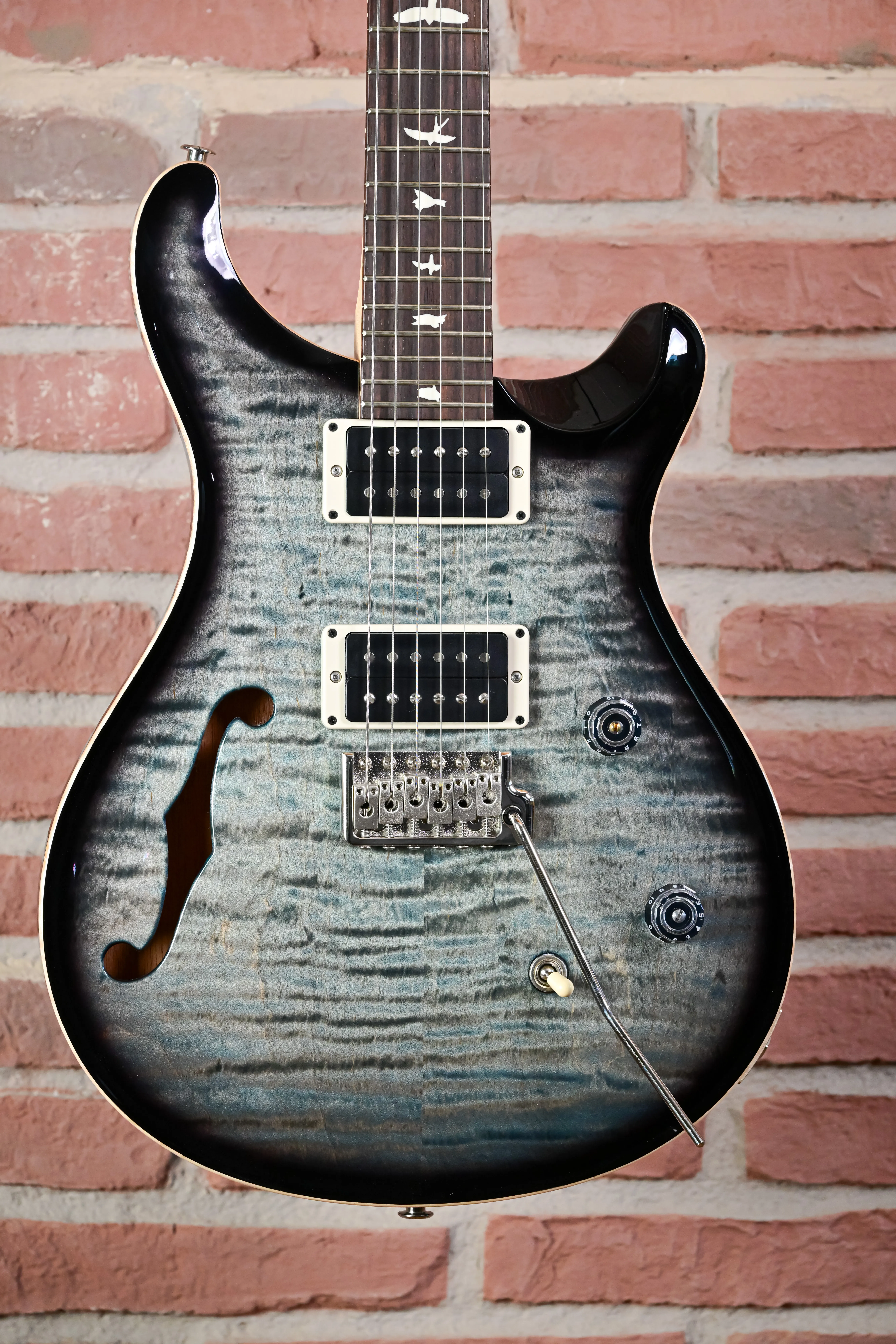 CE 24 Semi-Hollow Faded Blue Smokeburst
