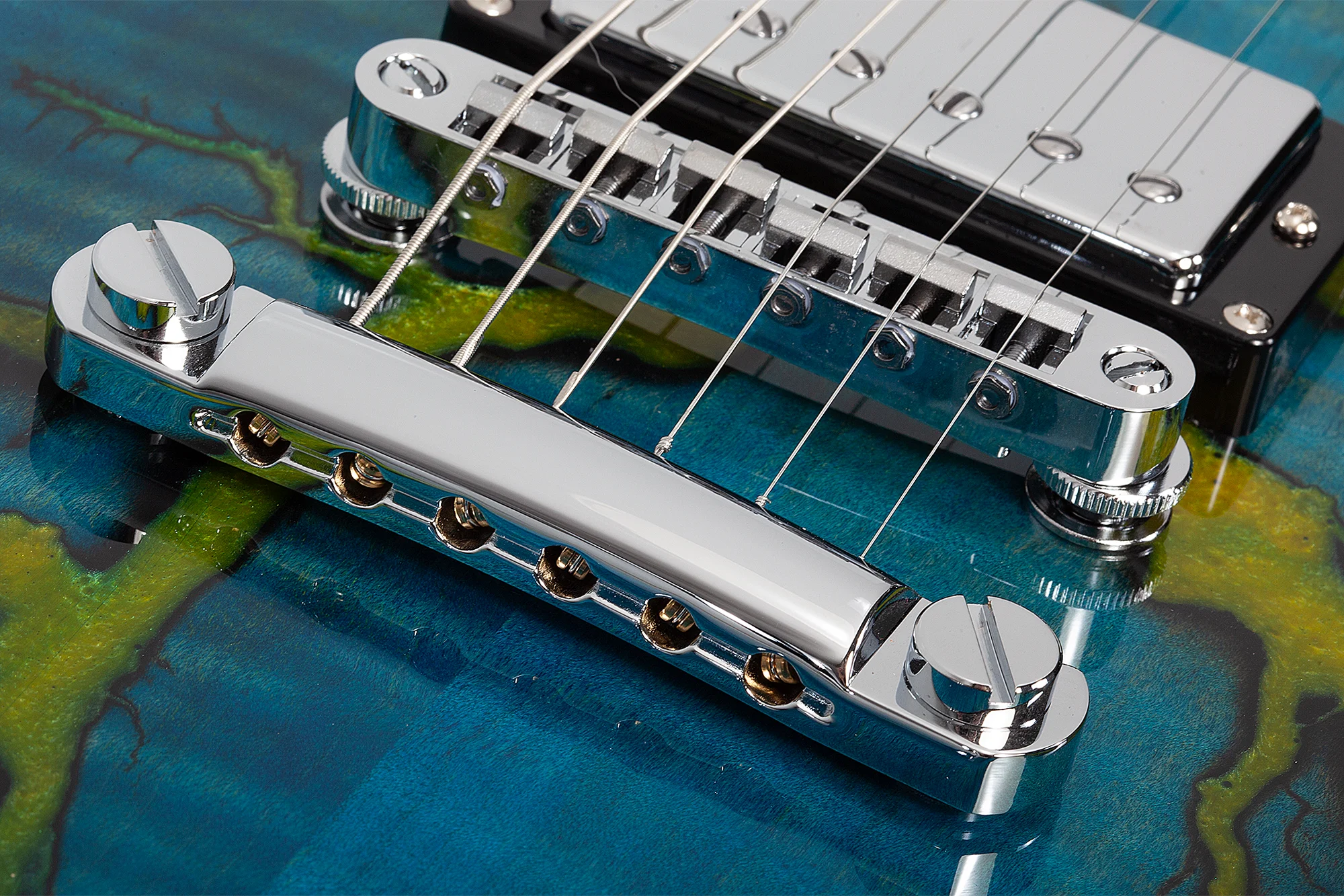E-1 Electro Resin Transparent Blue E-Gitarre