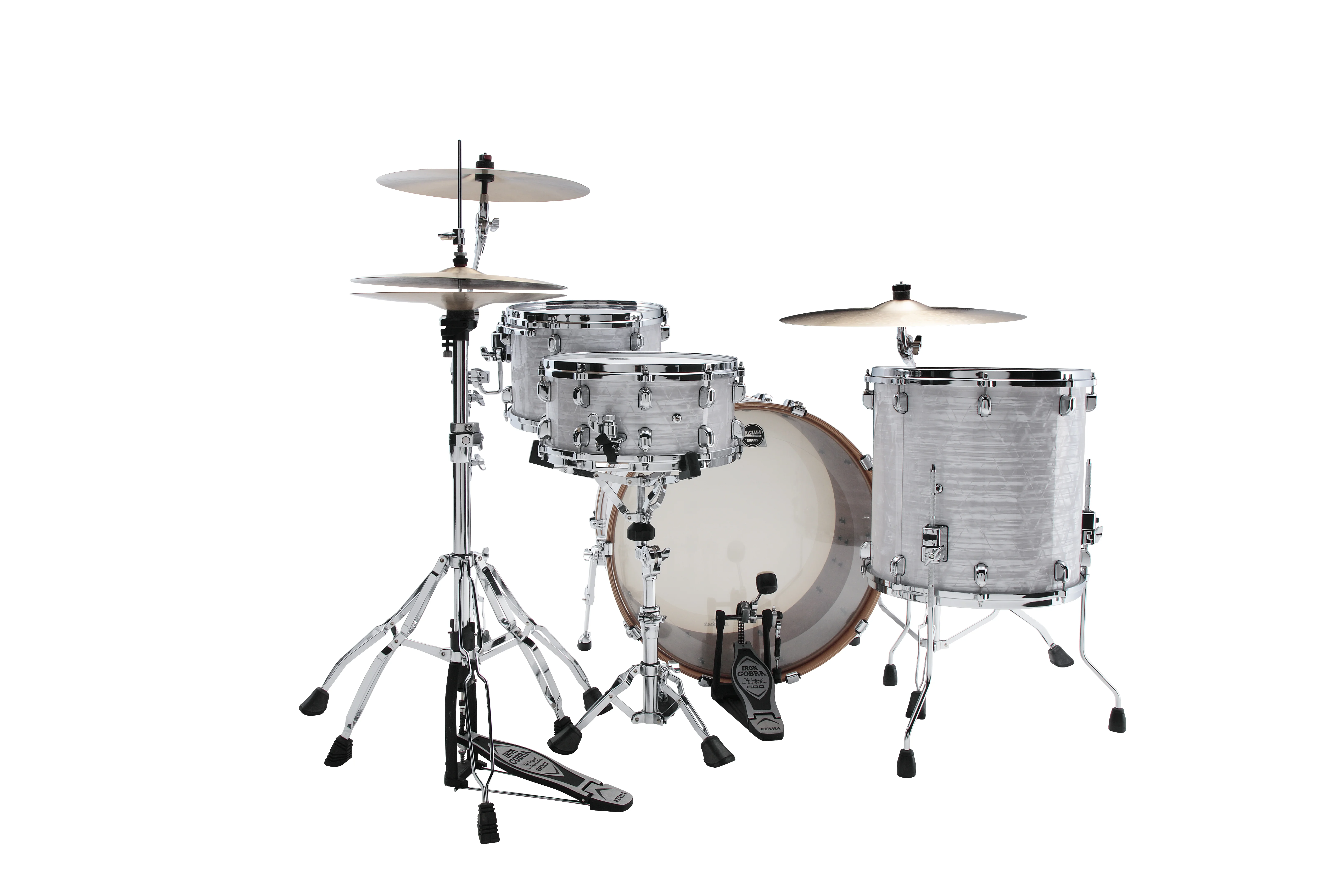 Starclassic Walnut/Birch Duracover Wrap Shell Kit 3 teilig - White Pearl/Chrom HW
