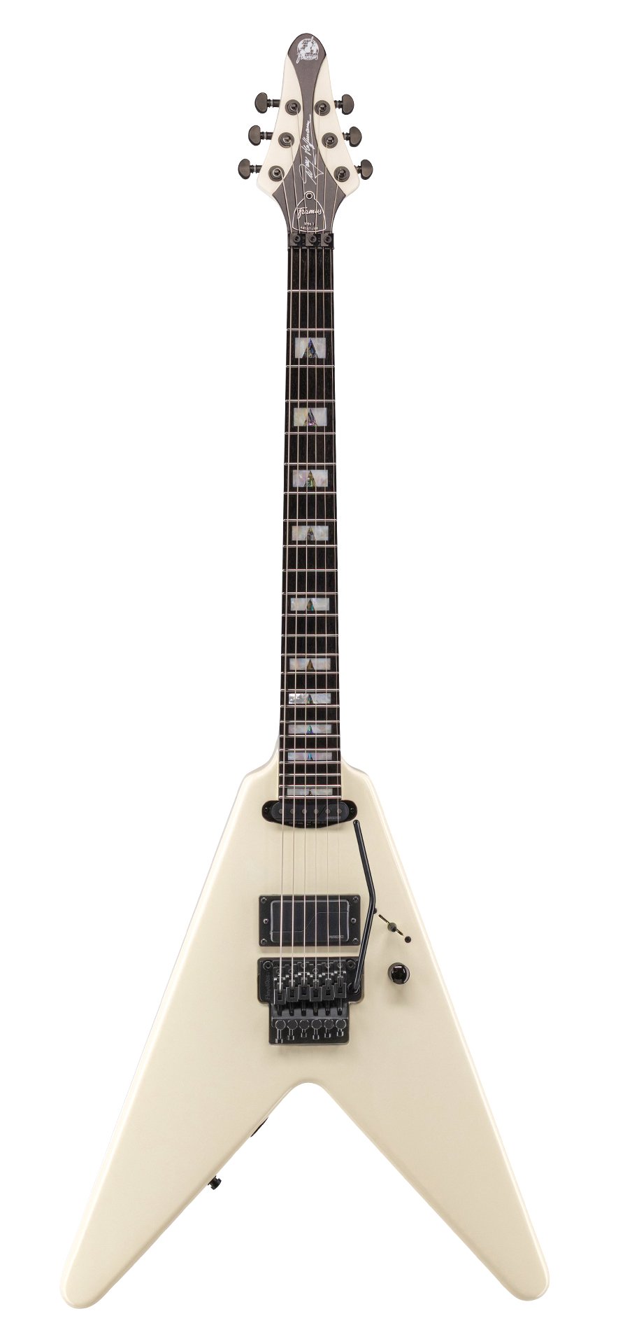 Artist Line Shark Series WH-1, w/ Floyd Rose - Solid Creme White High Polish