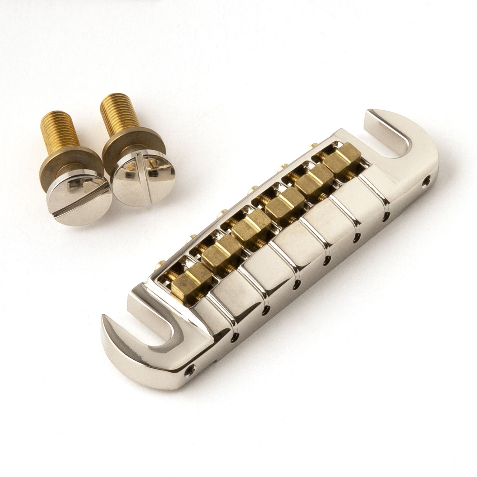 Adjustable Stoptail Bridge & Studs, Nickel 