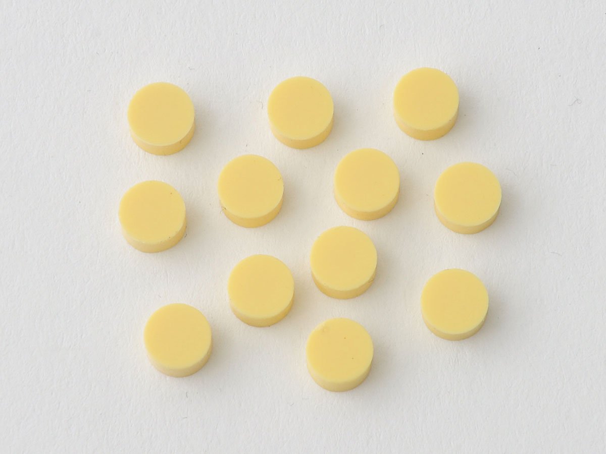 WS10K Fingerboard Dots / Griffbrettmarkierungen, 12 Stk., Bonoid Clay, 6,5mm