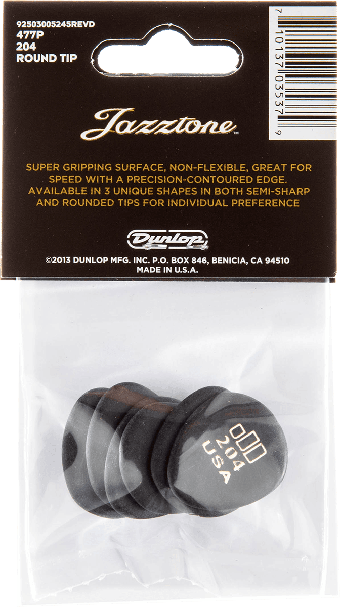 Jazztone picks, Playerïs Pack 6 Stück schwarz, small