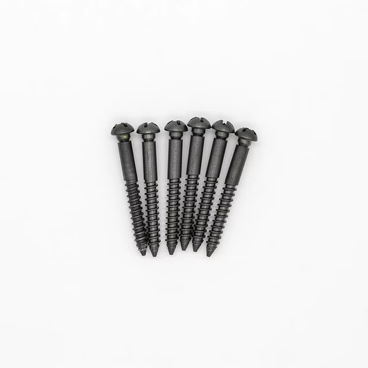 Schrauben, Metall, schwarz, Rundkopf, Spitzgewinde