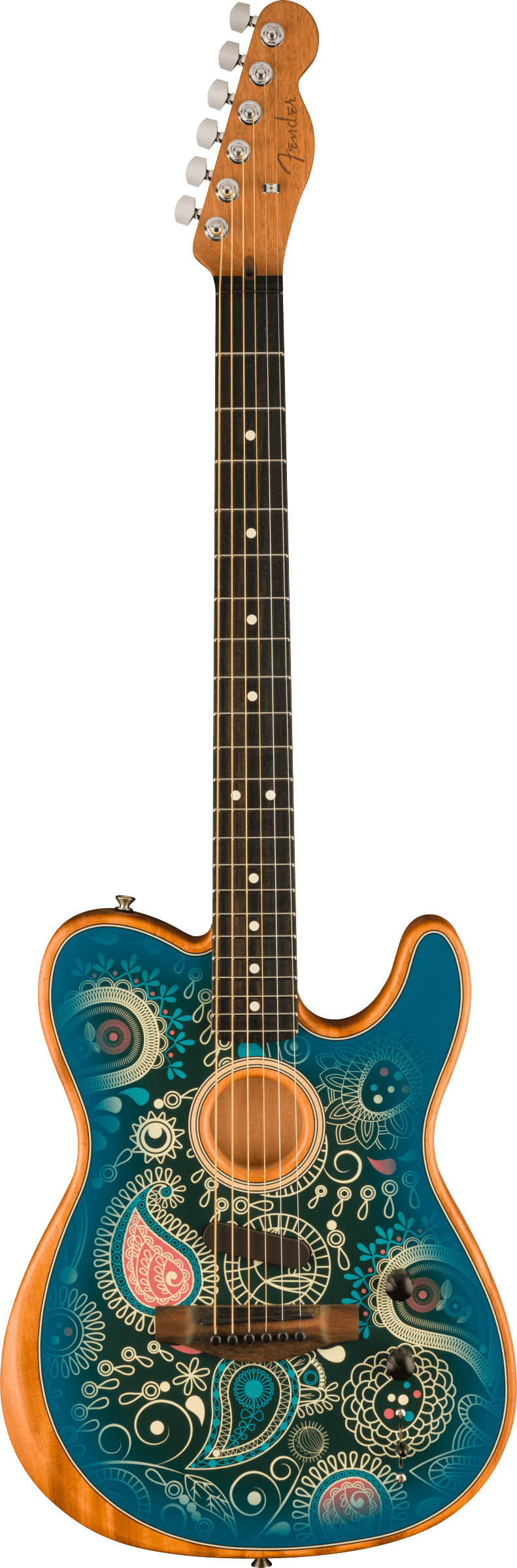 American Acoustasonic® Telecaster®, Ebony Fingerboard, Blue Paisley