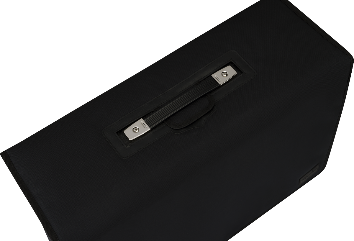 schwarze Tasche, Textilmaterial, Tragegriff, Metallbeschläge
