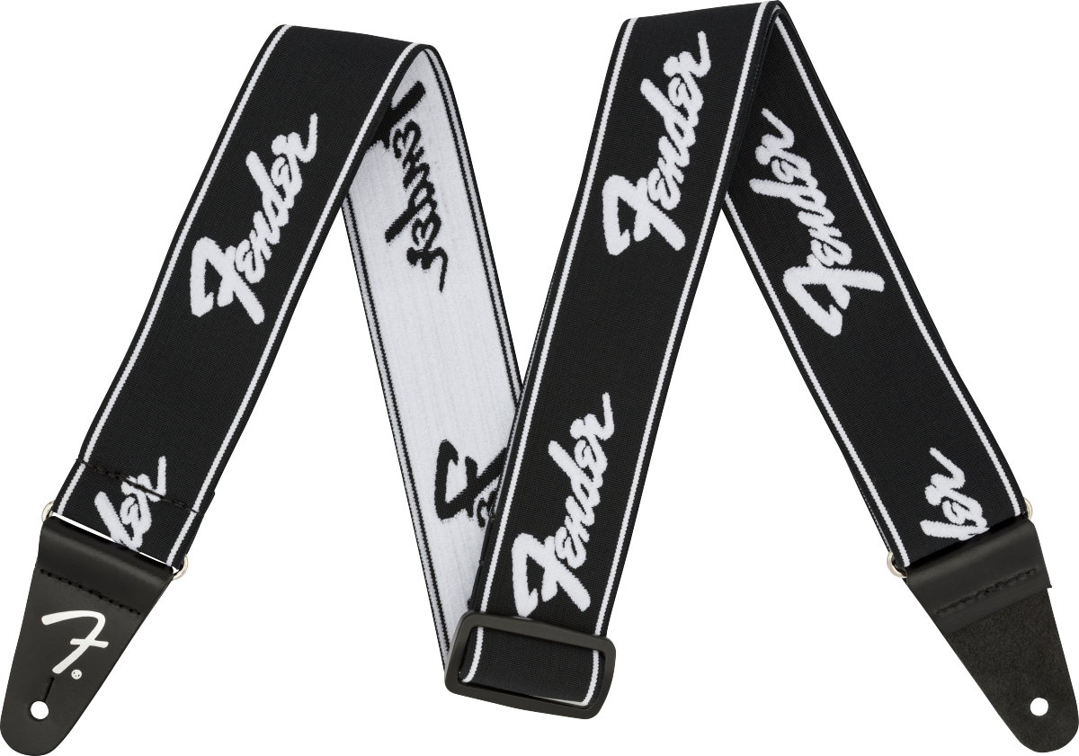 WeighLess™ 2" Running Logo Strap, Black/White