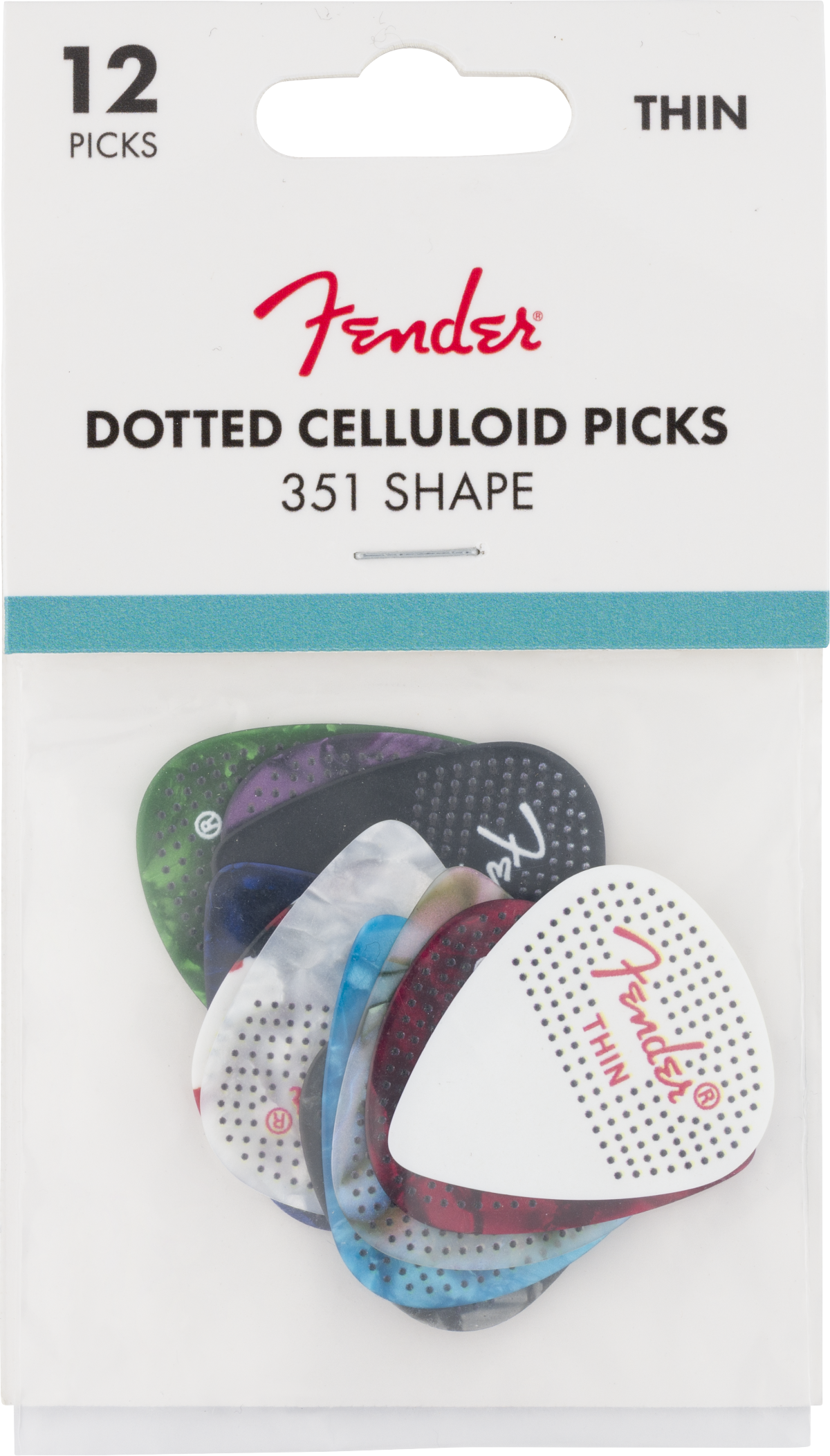 351 Dotted Celluloid Pick Thin  12-Pack