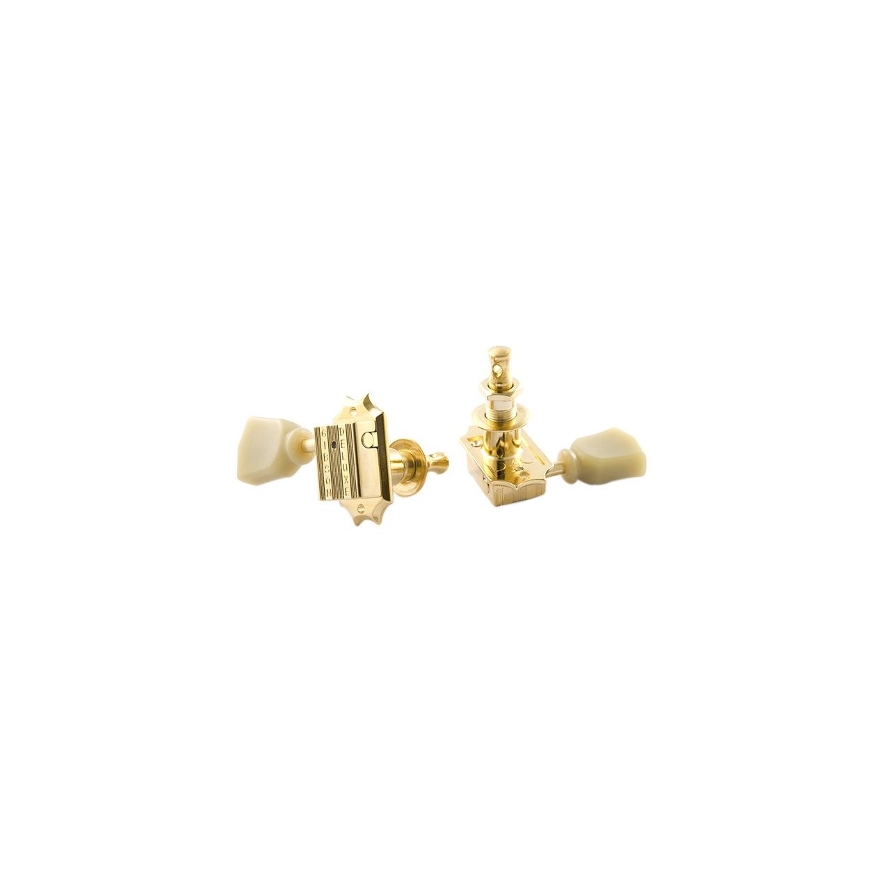 Vintage Machine Heads Gold / Perloid Button