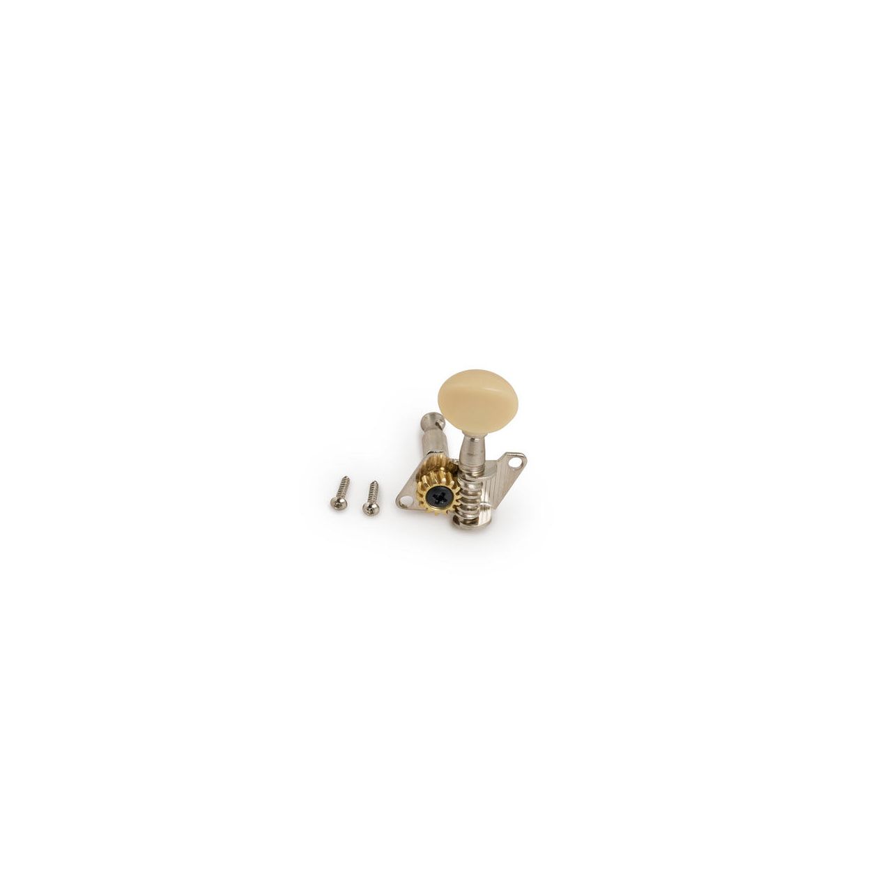 Spare Parts - Machine Head, Open Gear, Creme Knob, Right - Chrome 