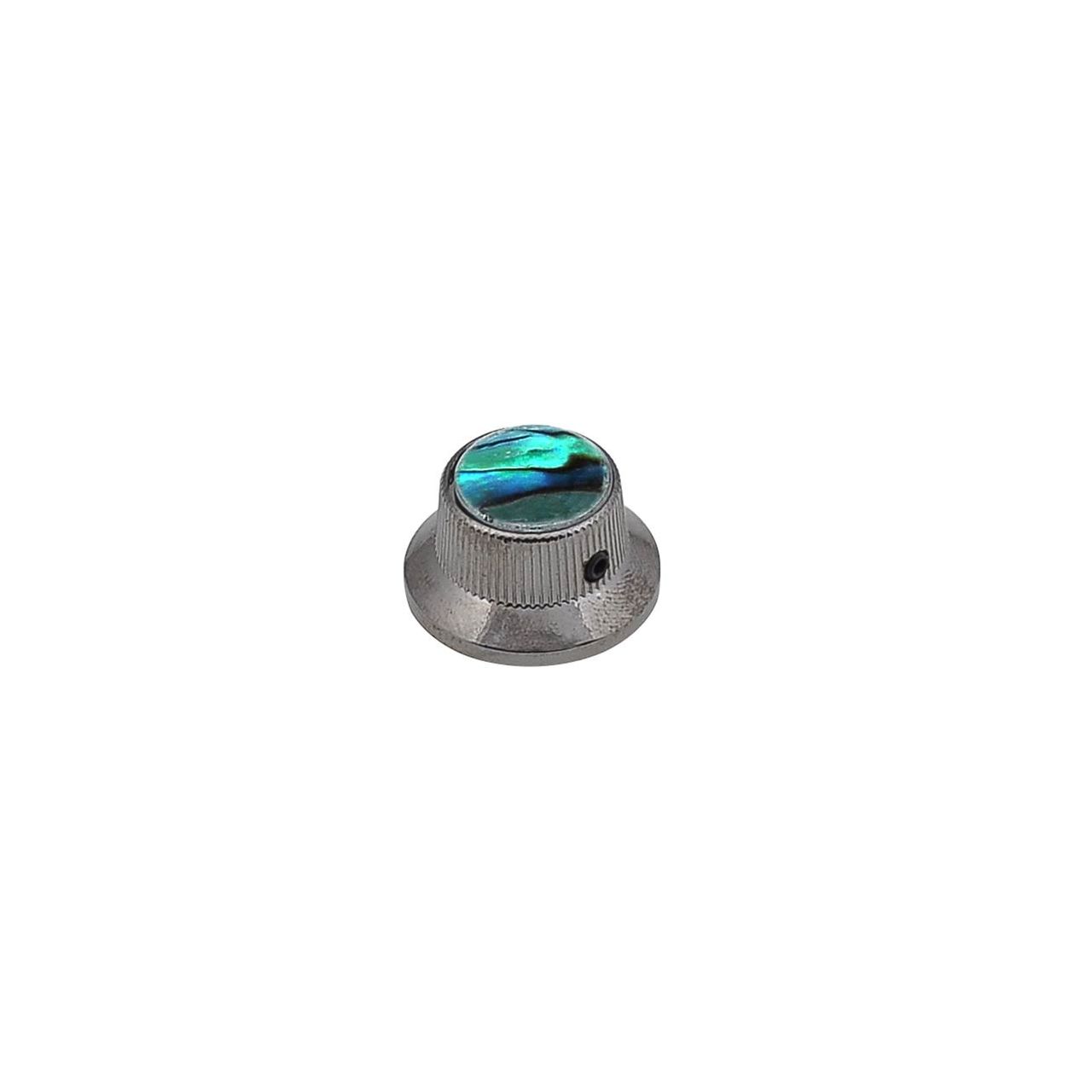 schwarz nickel Potiknopf  mit Abalone-Einlage