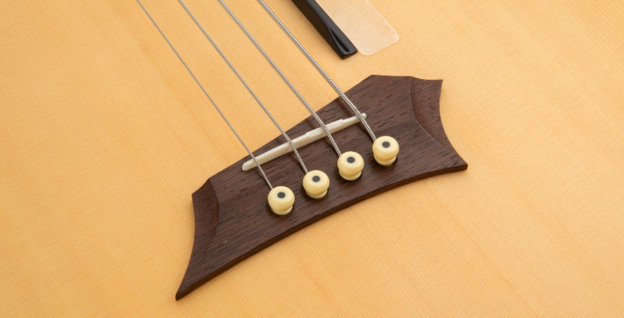 RockBass Alien Deluxe Hybrid Thinline, Lefthand, 4-String, Fretless - Natural Transparent Satin