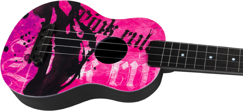 UTS-40 Pink Rules Ultra Travel Ukulele