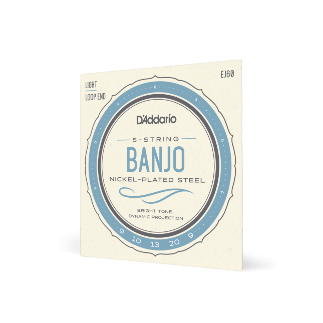 EJ60 5-String Banjo Strings, Nickel, Light, 9-20