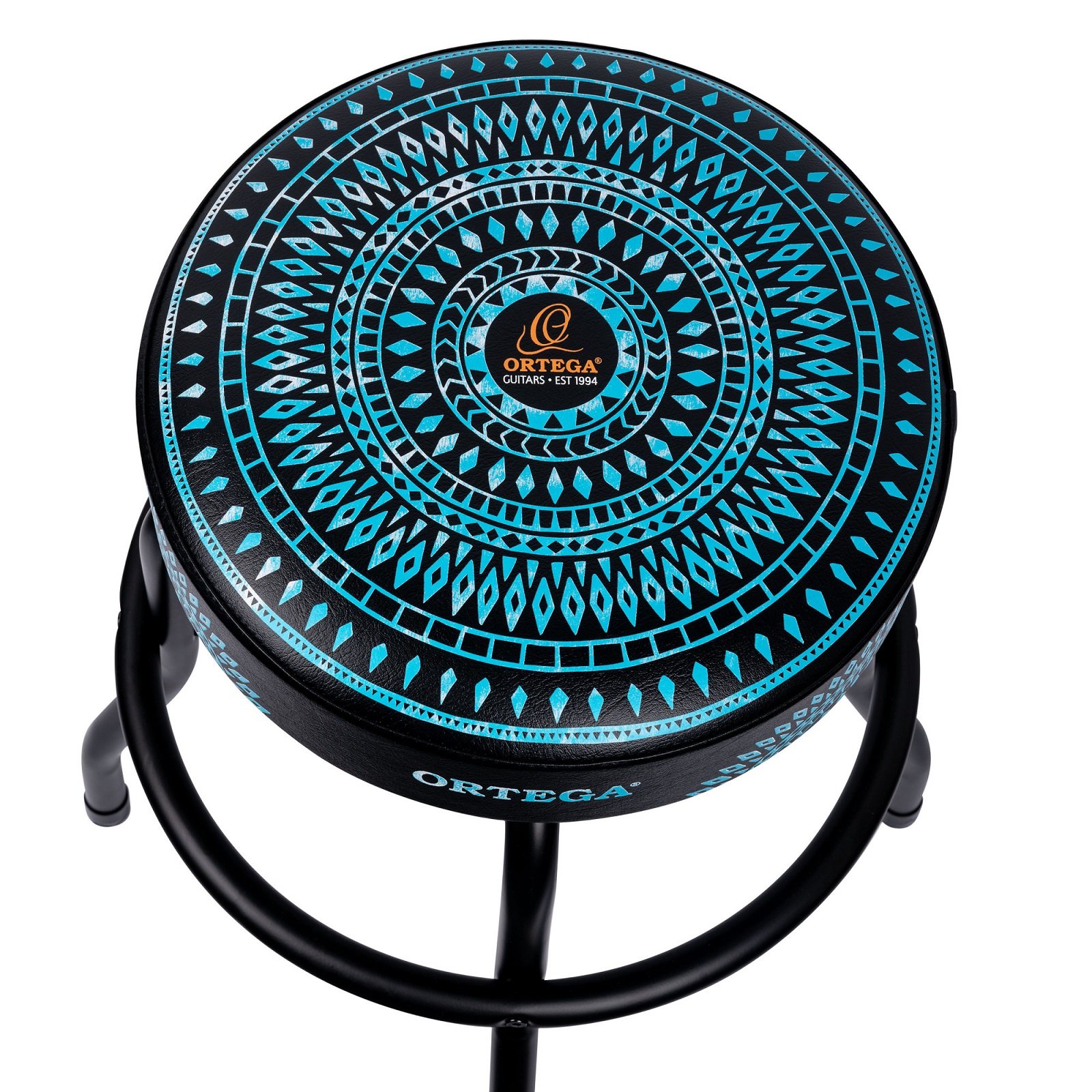 OBS24-BLKC 24" Bar Stool Blue Kaleidoscope