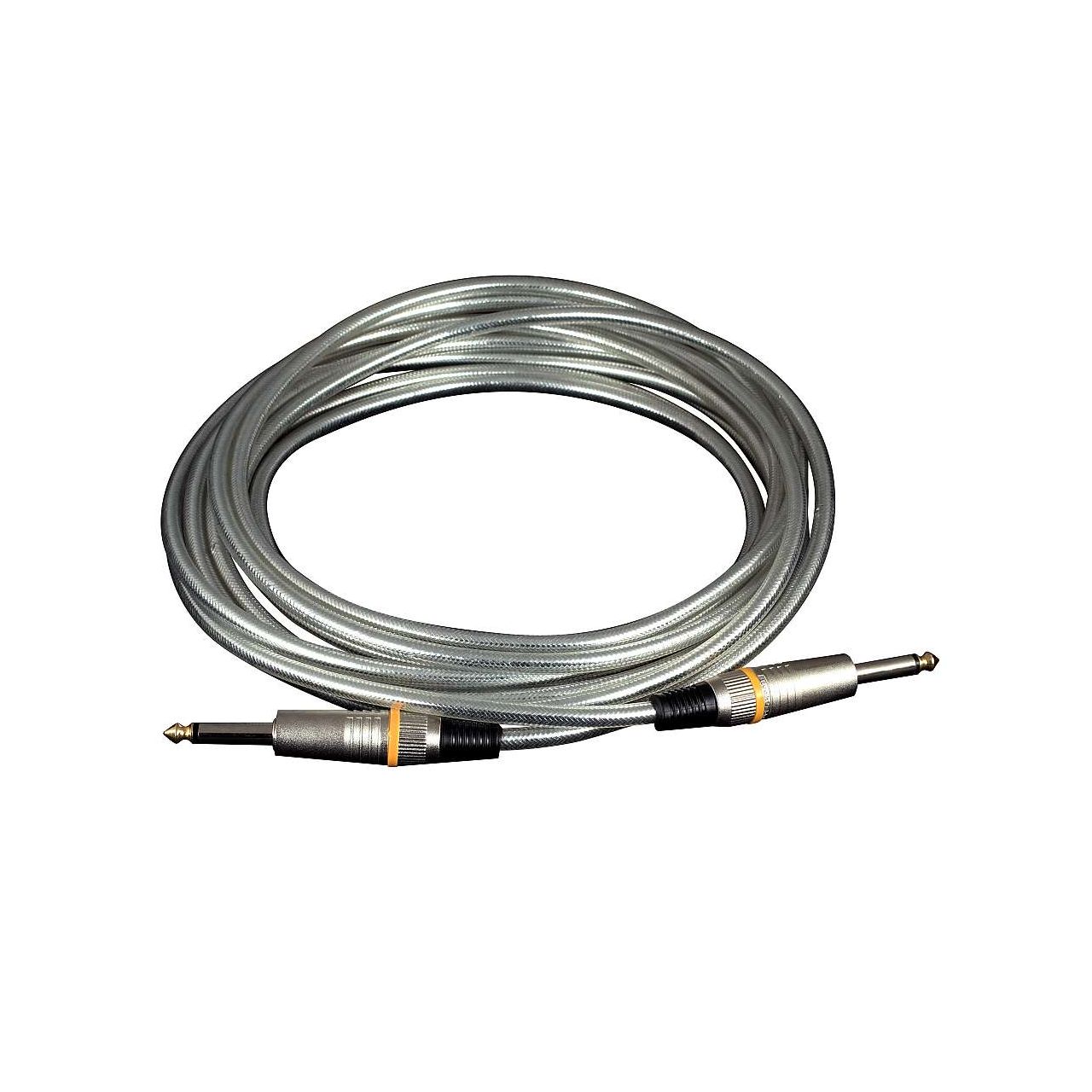 Instrumentenkabel 6m gerade Klinke / Silber