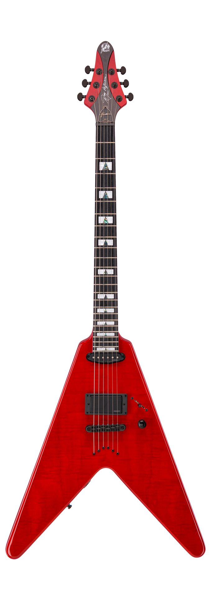 Artist Line Breaker WH-1- Majesty Red Blackburst Transparent High Polish E-Gitarre