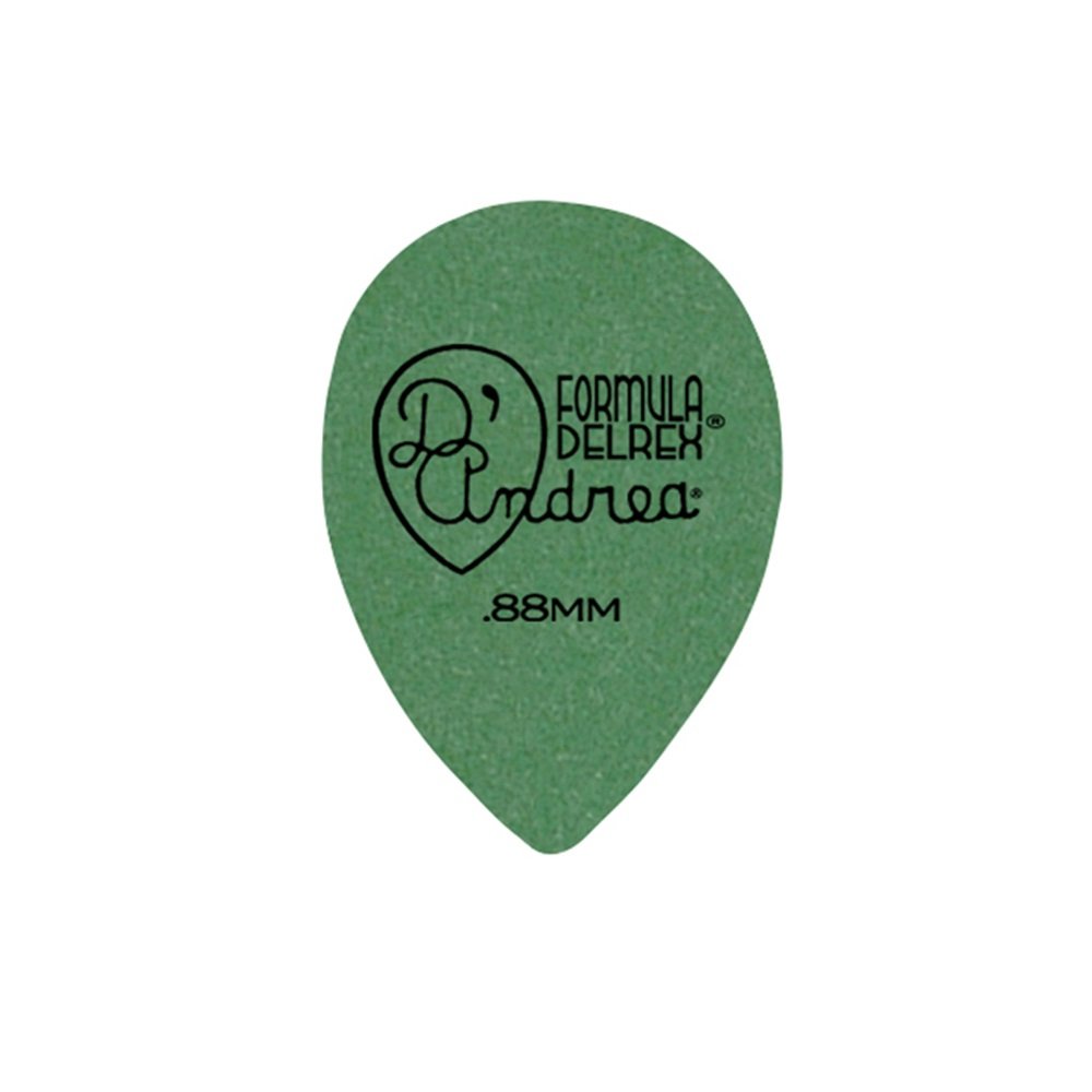 Formula Delrex Picks - 358 Shape (RD358 .88MH), 72 pcs Refill Bag, 0.88 mm, Green