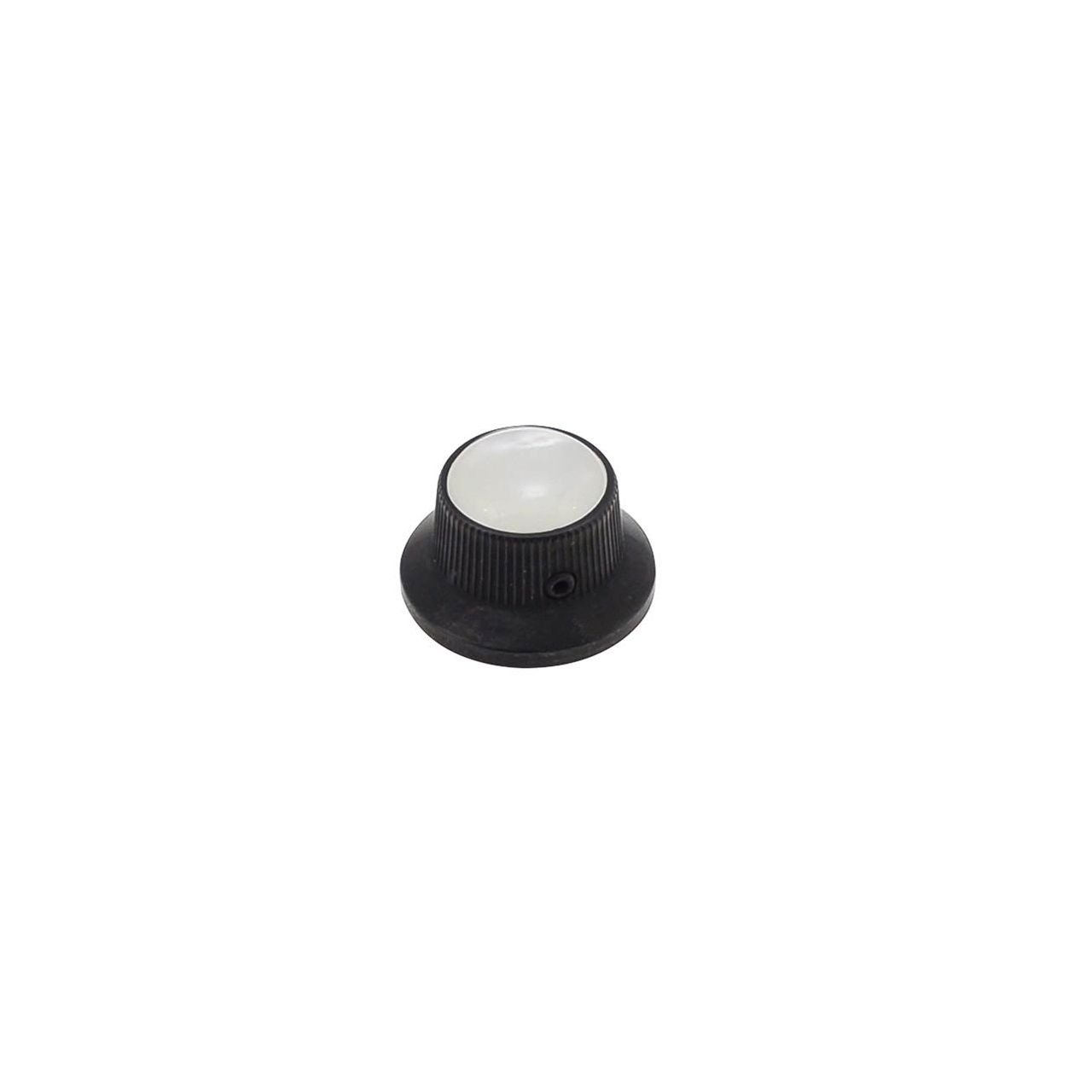 Potiknopf, Bell Knob, mit Perlmutt-Einlage, schwarz 