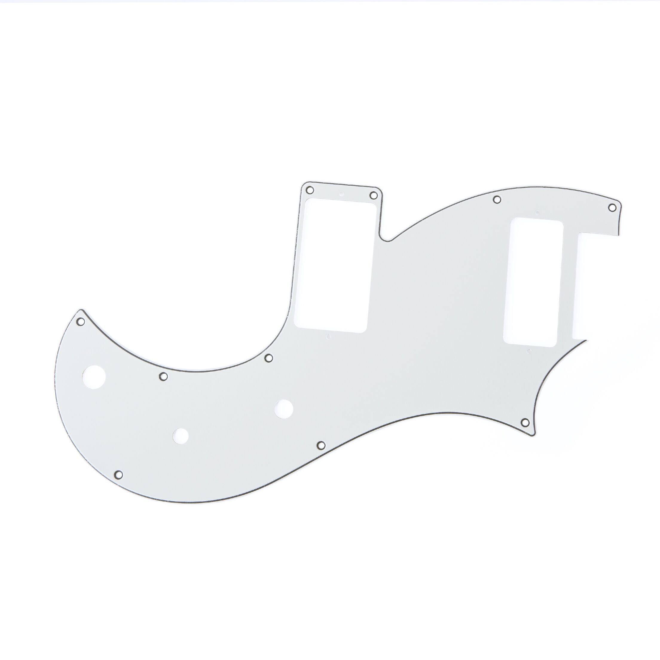 S2 Vela Pickguard, 3-Ply, White/Black/White