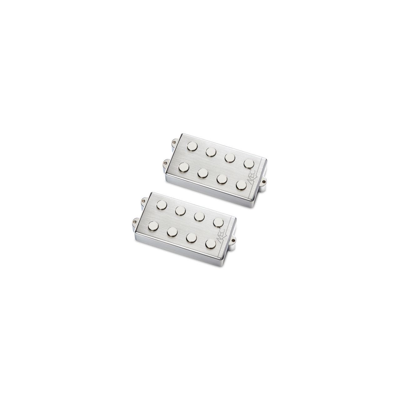 MM-Style Bass Pickup Set, Metal Cover, 4-String - Brushed Chrome
