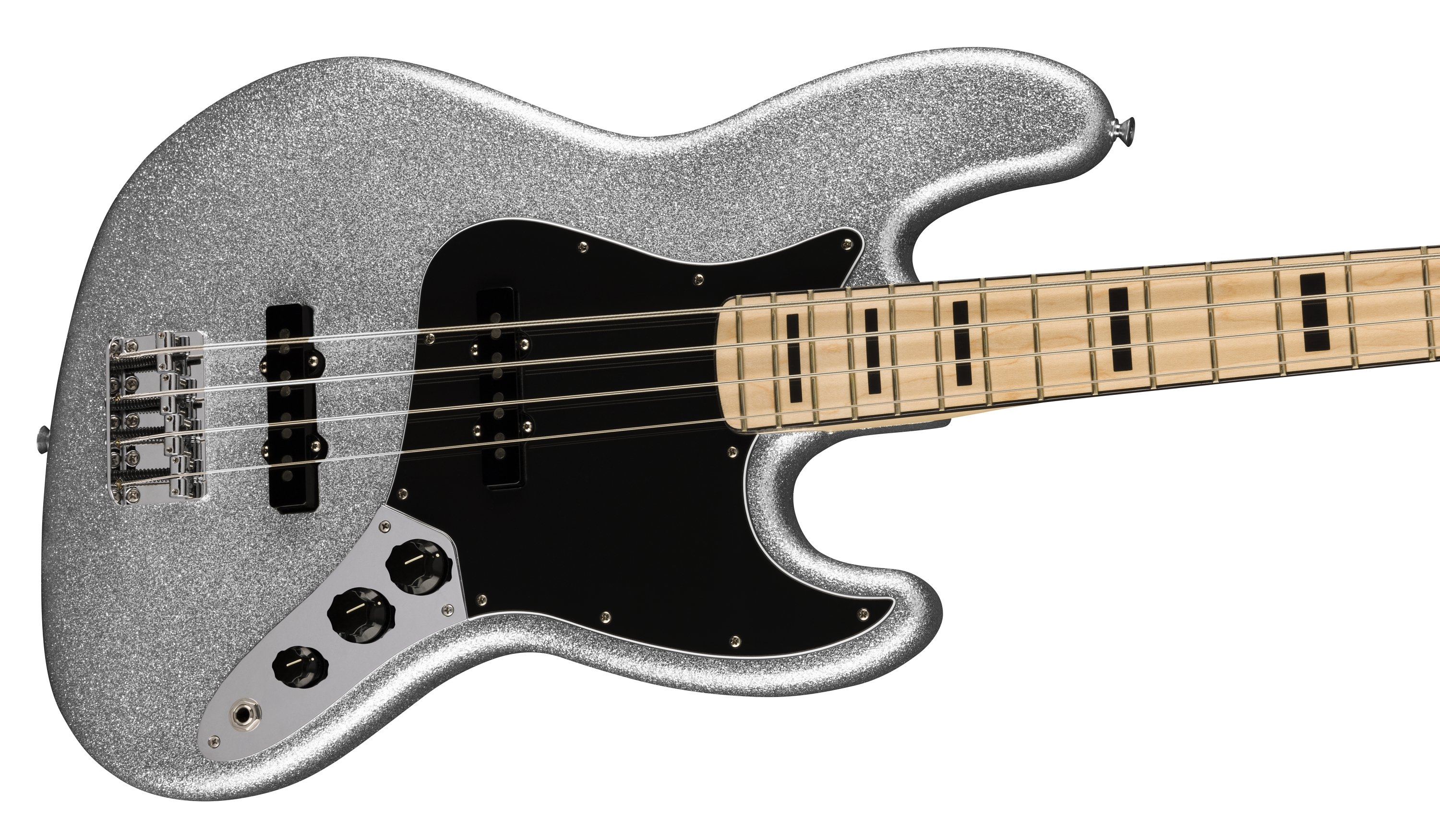 Limited Edition Mikey Way Jazz Bass®, Maple, Silver Sparkle