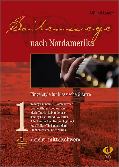 Gitarren-Lehrbuch, Fingerstyle, Klassische Gitarre, Notenbuch, Band 1