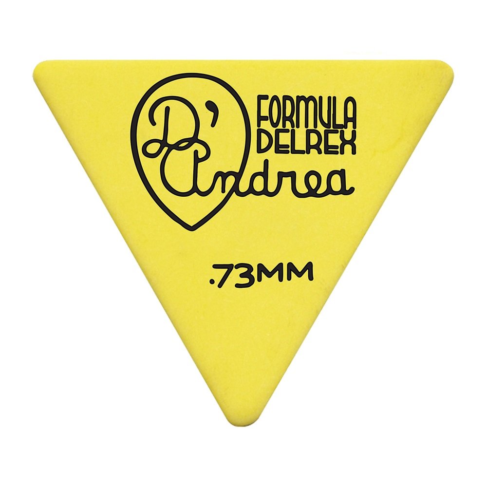 Formula Delrex Picks - 355 Shape (RD355 .73MD), 72 pcs Refill Bag, 0.73 mm, Yellow