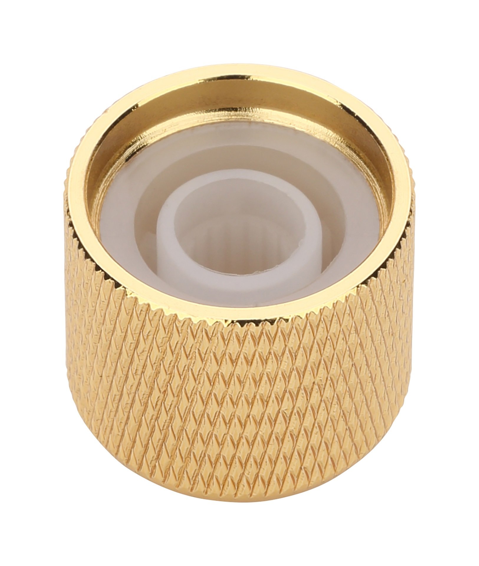 Split Shaft Potentiometer Dome Knob (Star Insert) - Nickel