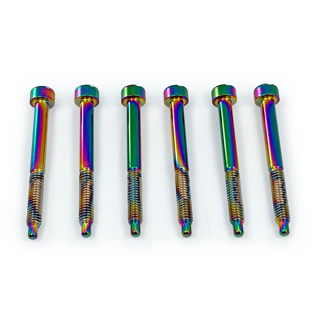 FROSLSBCP - Color Stainless Steel String Lock Screws (6 pcs), Burnt Chrome