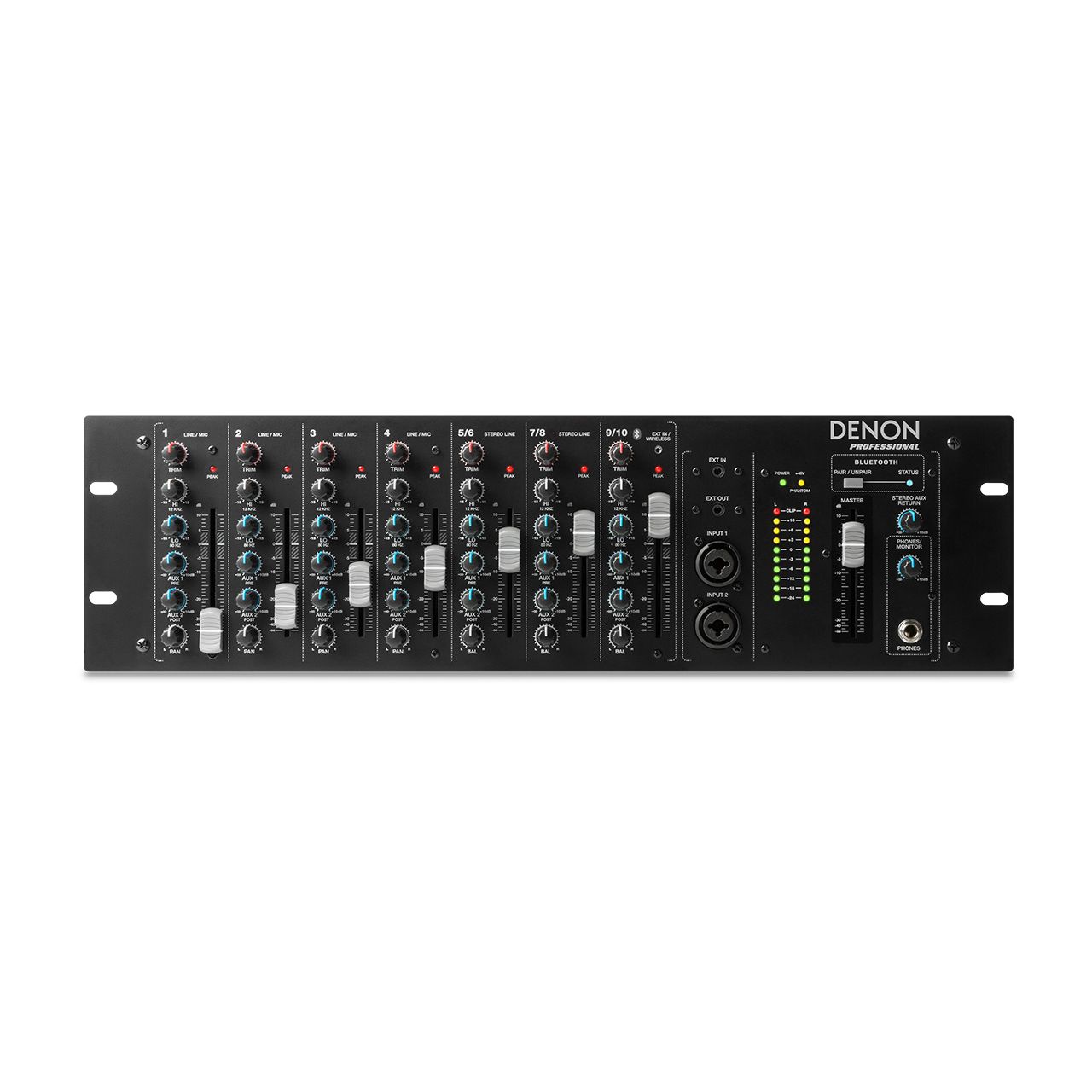 DN-410X 10-Channel Rackmount Mixer with Bluetooth 