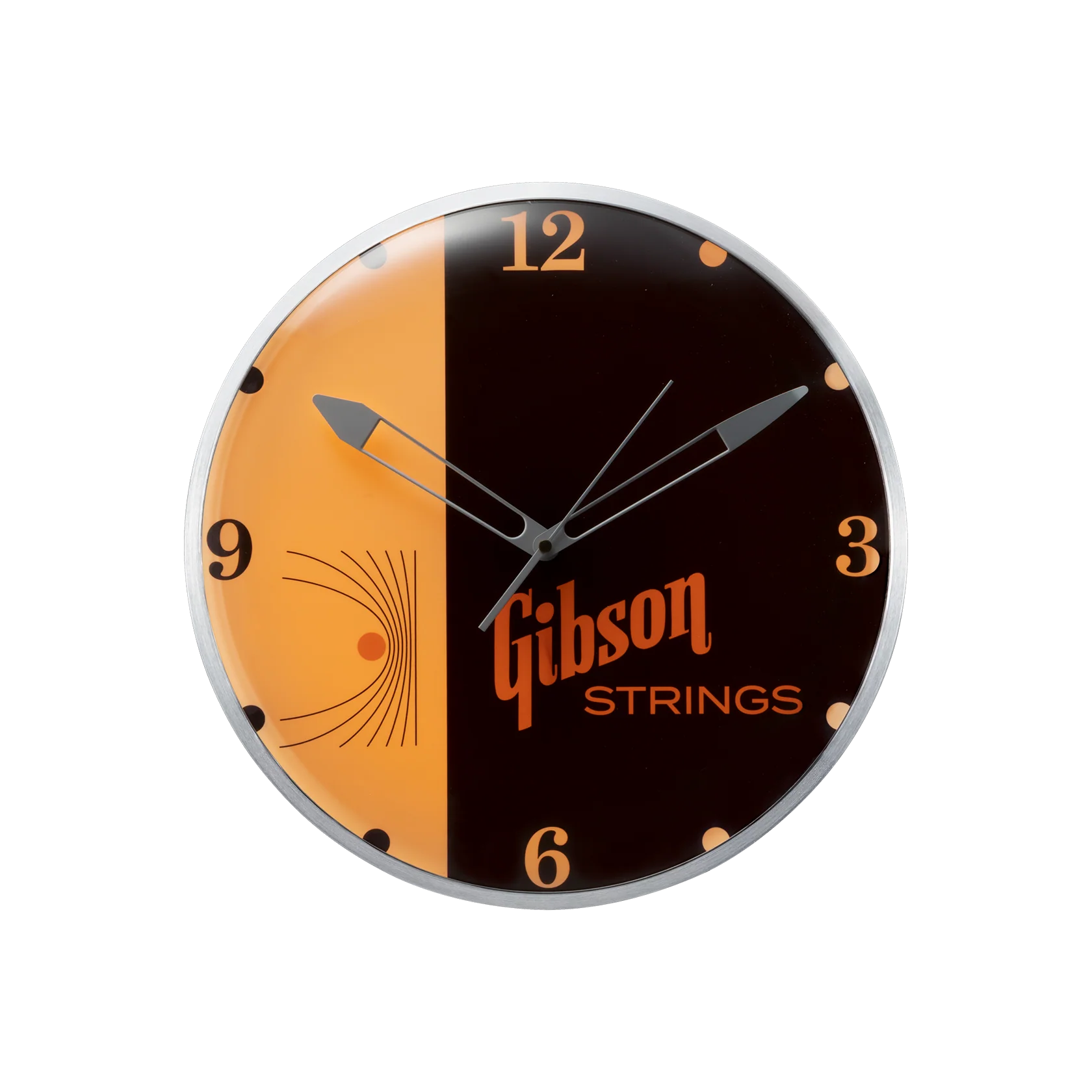 Vintage Lighted Wall Clock Gibson Strings