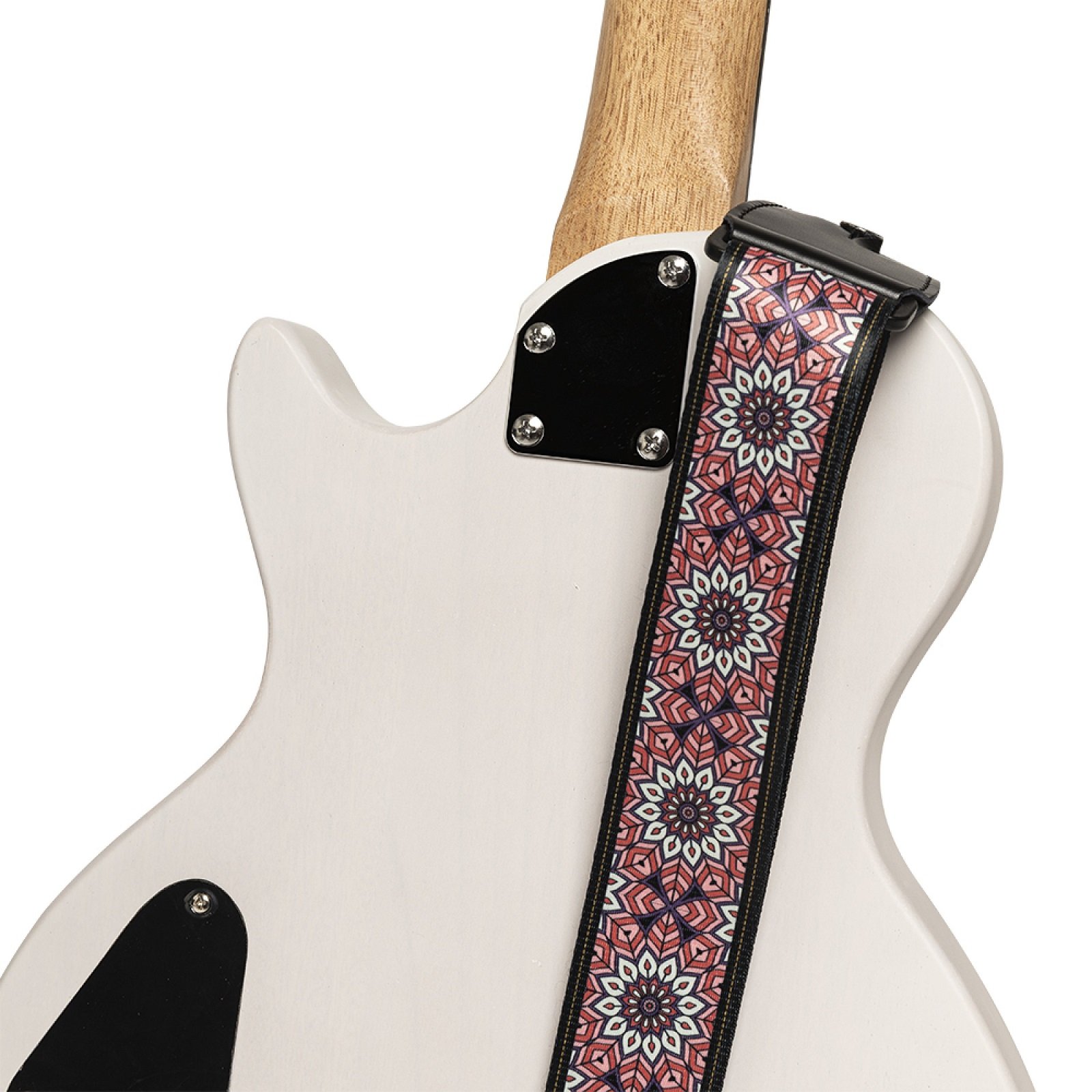 Terylen-Gitarrengurt mit Mandala-Muster, pink