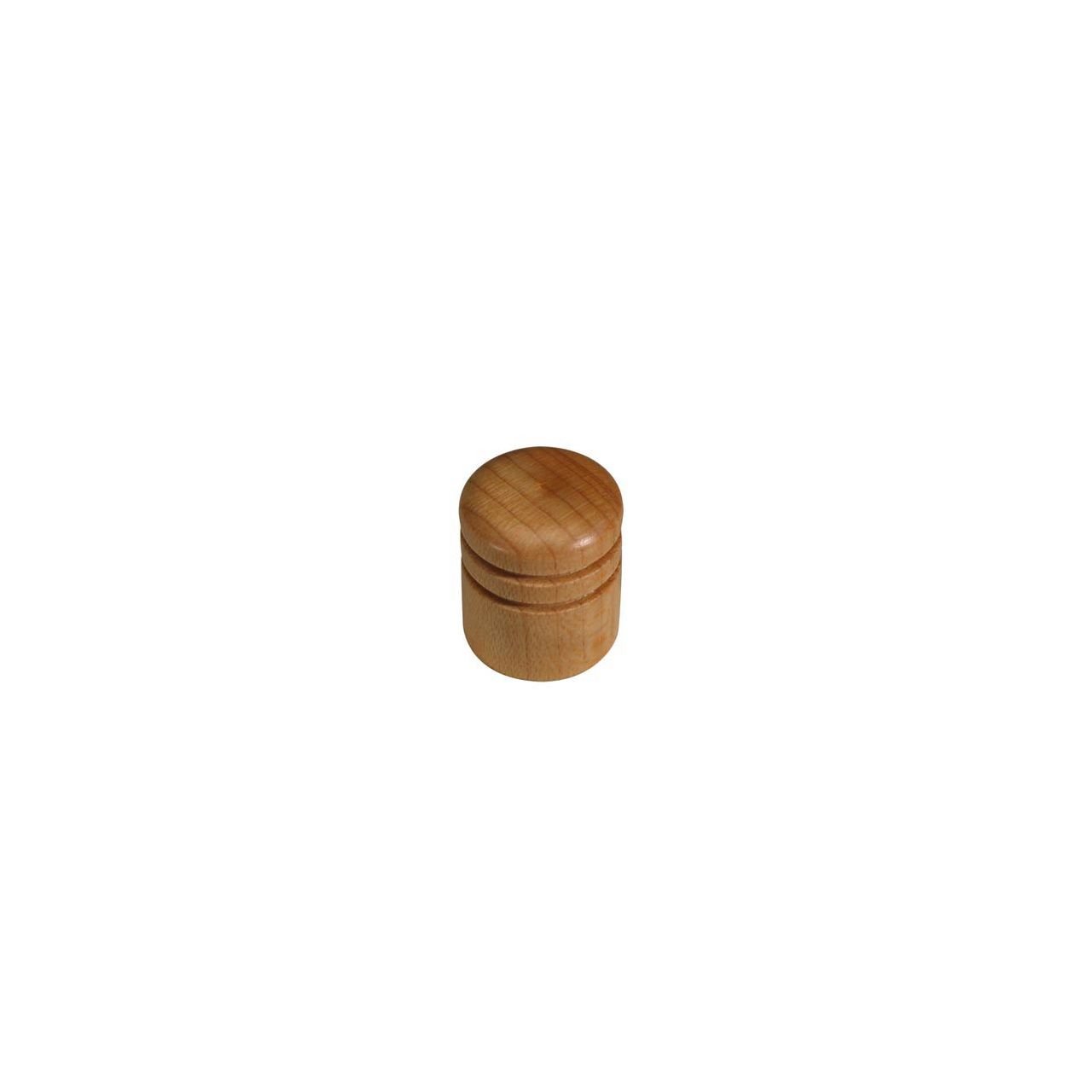 Potiknopf, Dome Knob, Holz, 2 Ringe, Ahorn, 15x18mm
