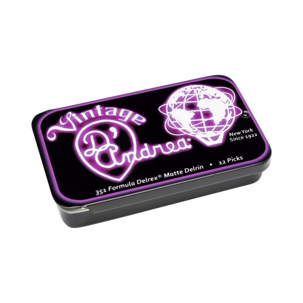 Formula Delrex Picks - 351 Shape (TNDX114), 12 pcs Pick Tin, 1.14 mm, Purple