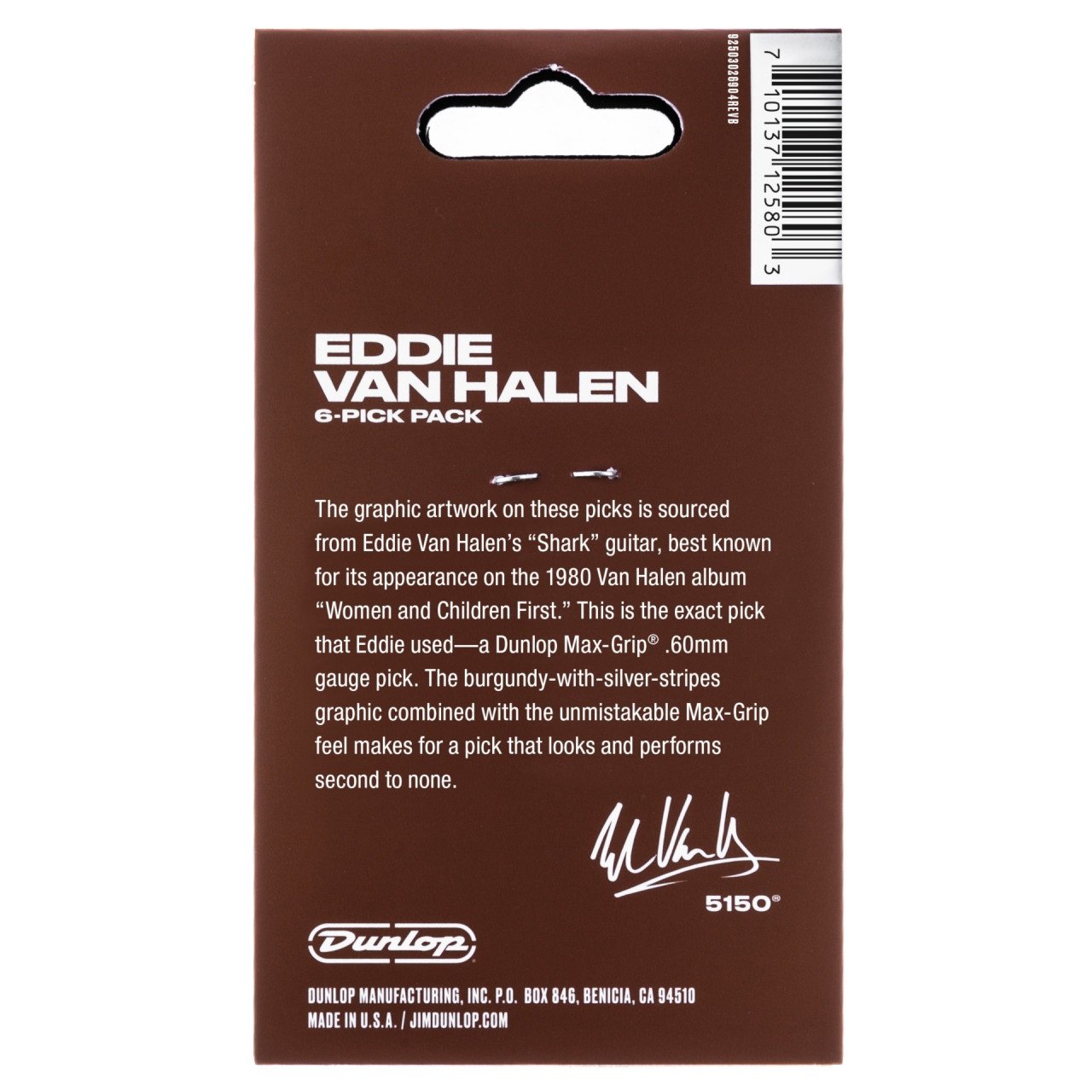 EVH 0.60 mm Shark Max-Grip Picks Player's Pack 6 pcs.