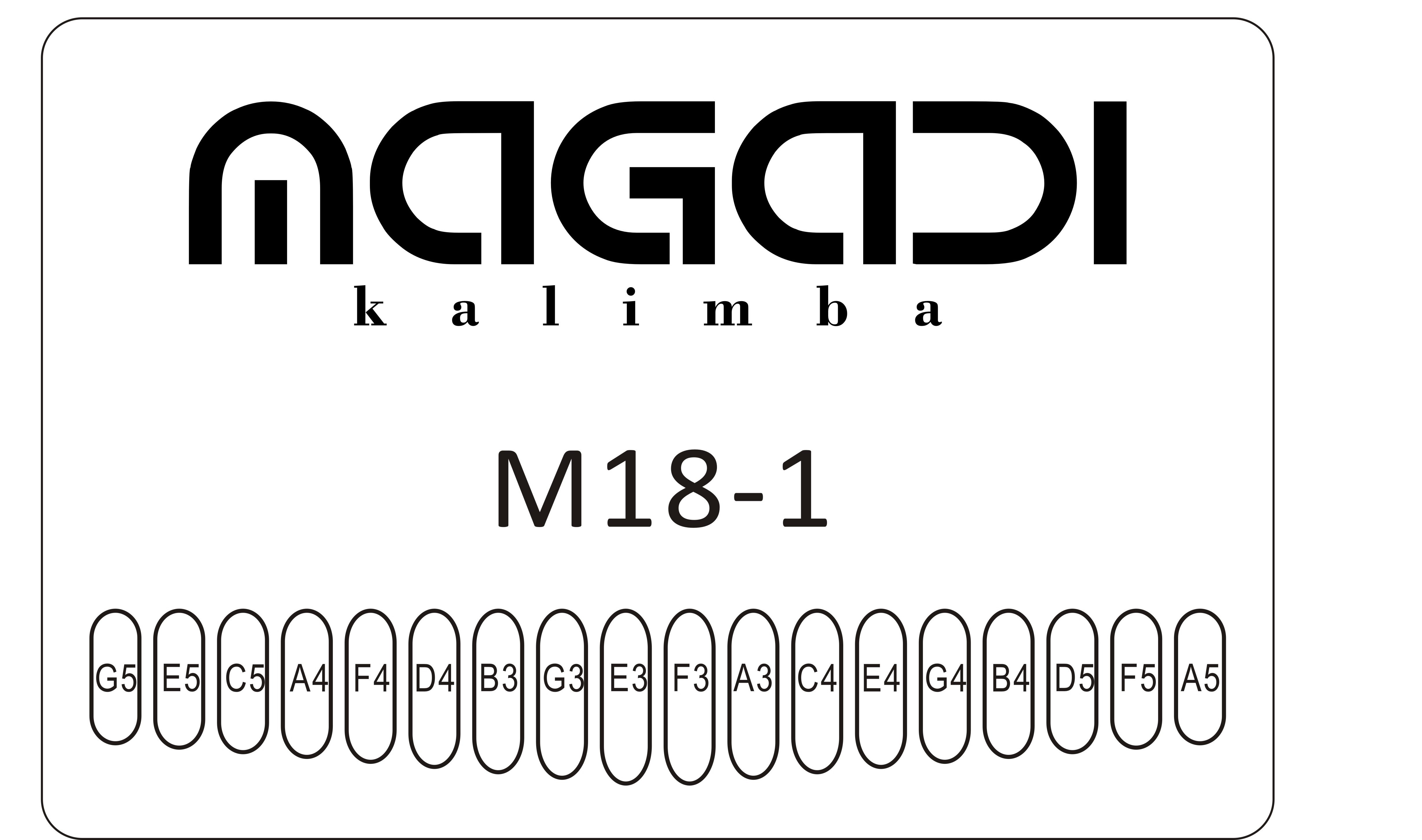 M18, 18 Key Kalimba, Kirsche